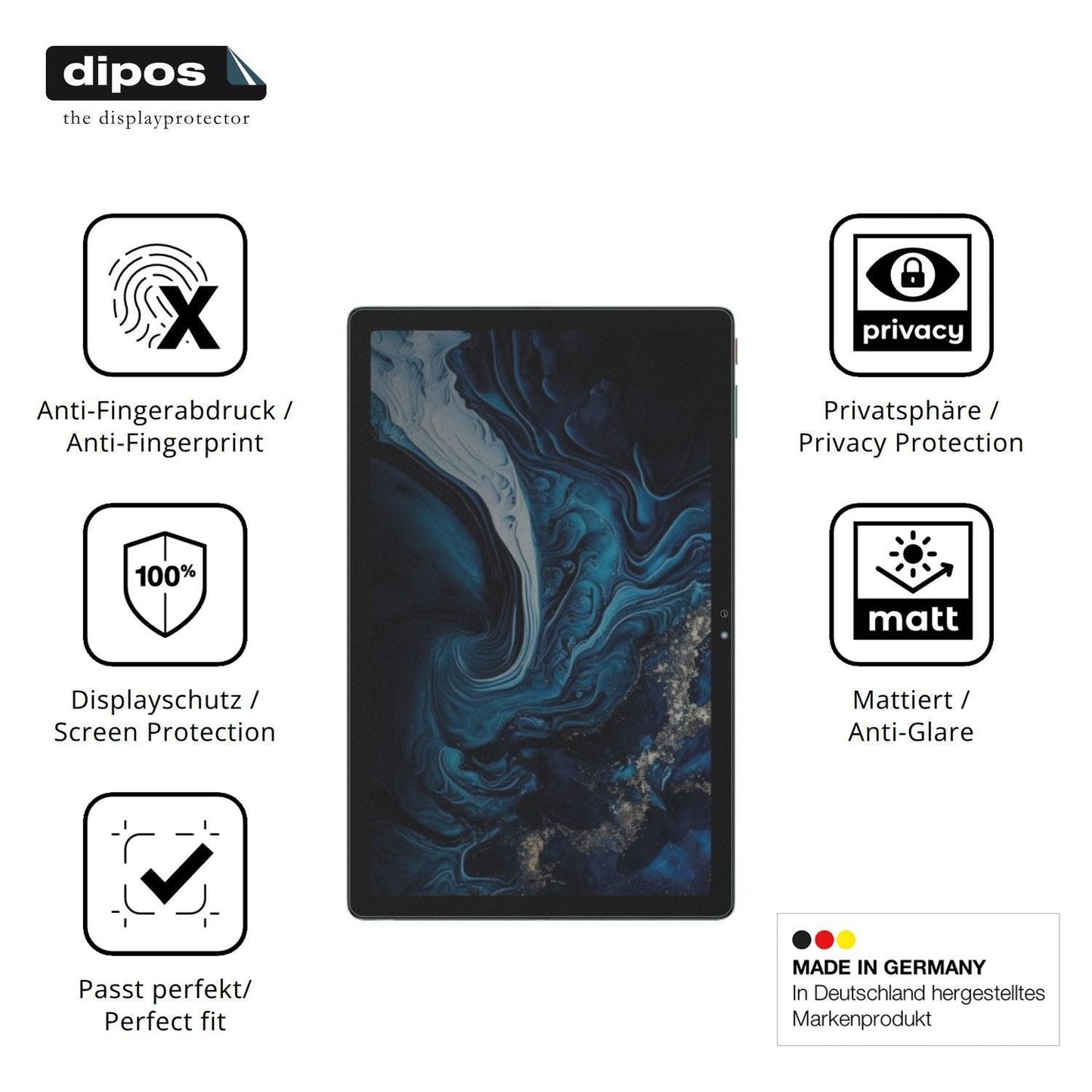 Blickschutzfolie für Digma Pro Pulse 10.4 matt Sch (5)