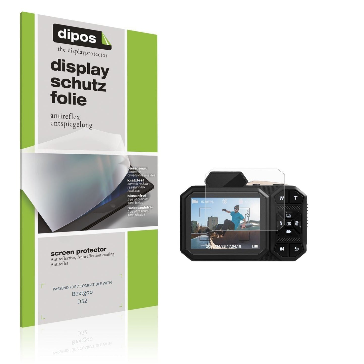 4x Schutzfolie matt für Bextgoo D52 Display-Schutz (1)