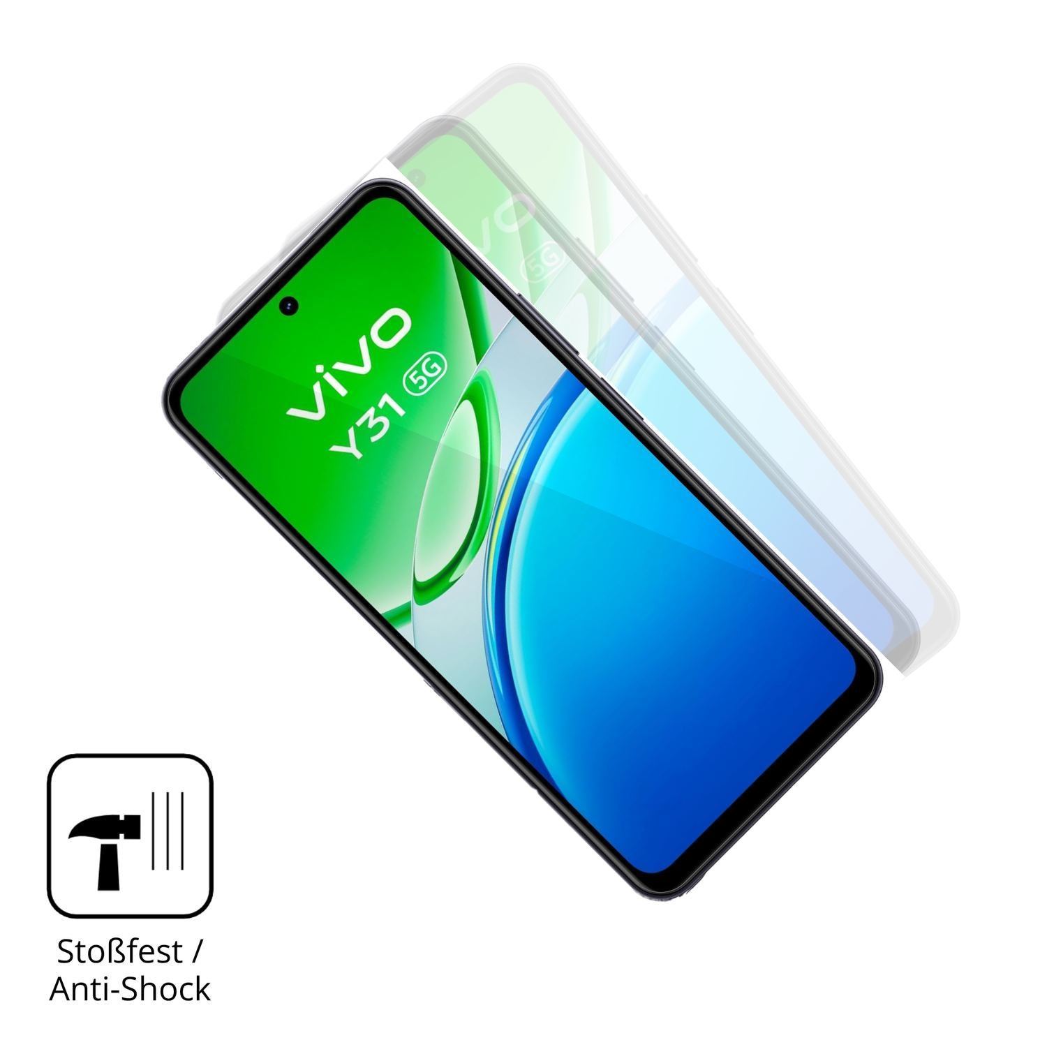 2x 3D Full Cover Schutzfolie für Vivo Y31e 5G (4)