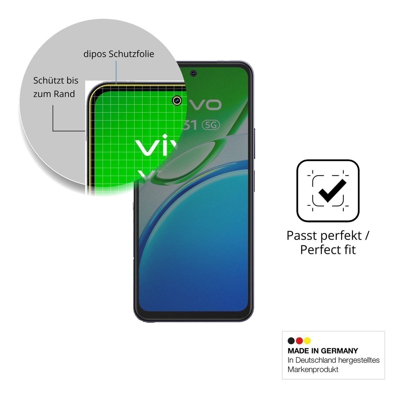 Full Cover Privacy Blickschutzfolie für Vivo Y31e  (4)
