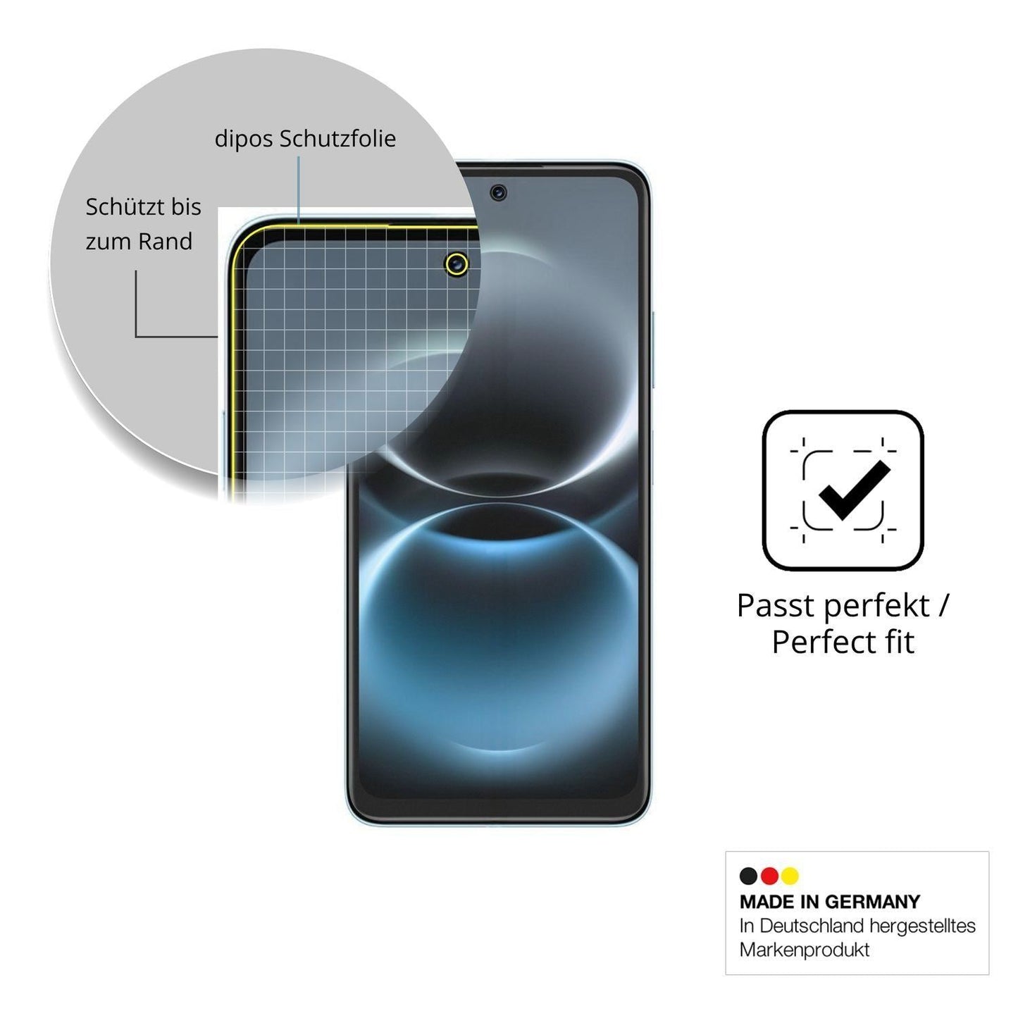2x Full Cover Schutzfolie matt für Huawei Enjoy 90 (6)