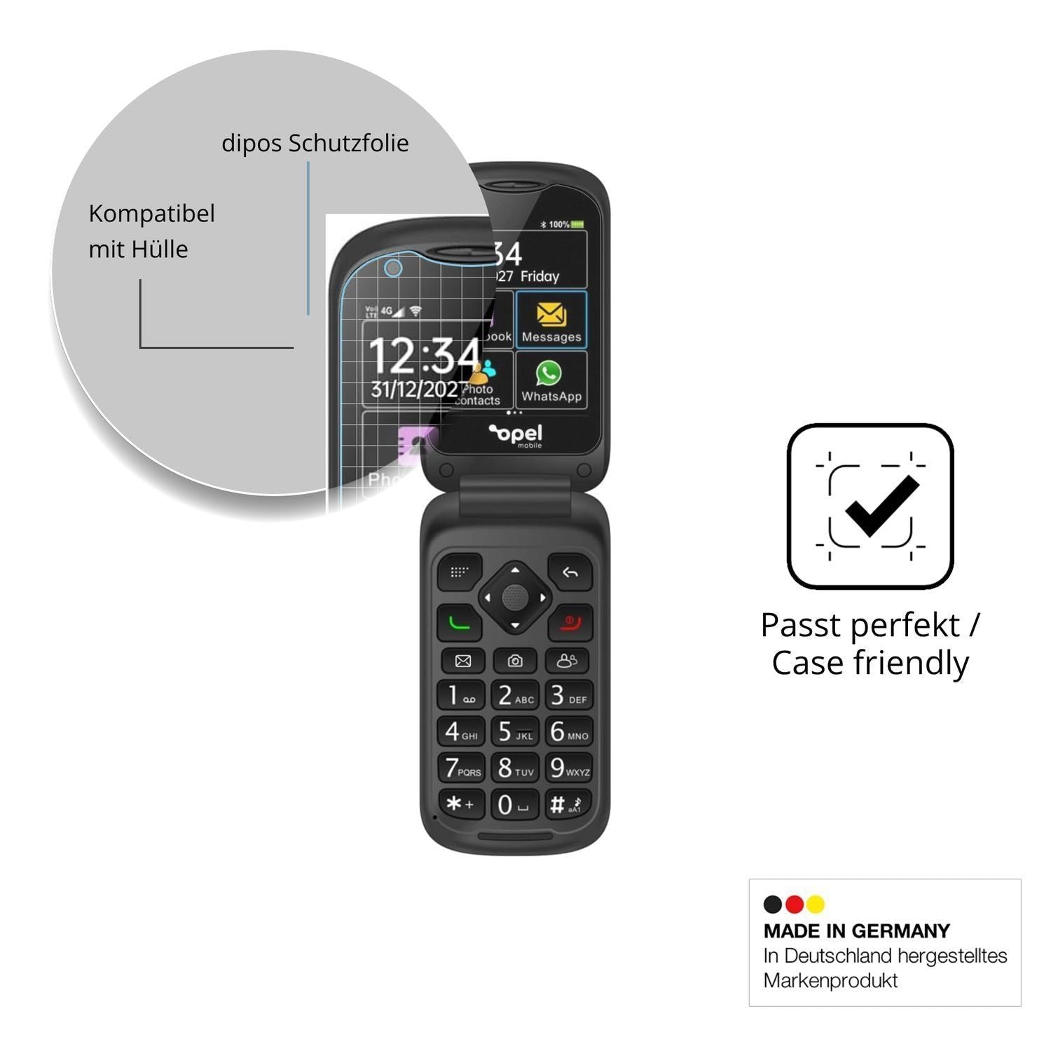 4x Schutzfolie matt für Opel Mobile TouchFlip Disp (6)
