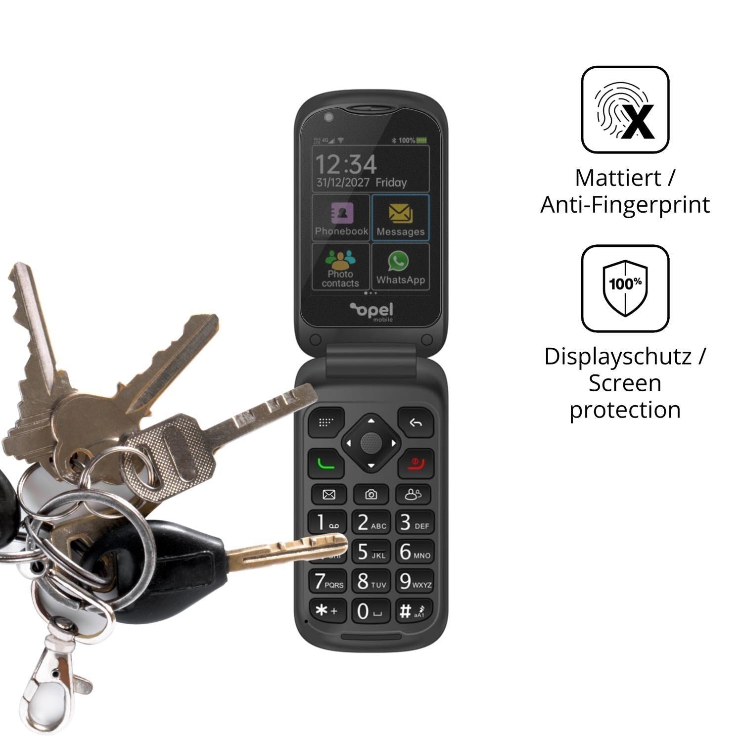 Blickschutzfolie für Opel Mobile TouchFlip matt Sc (3)