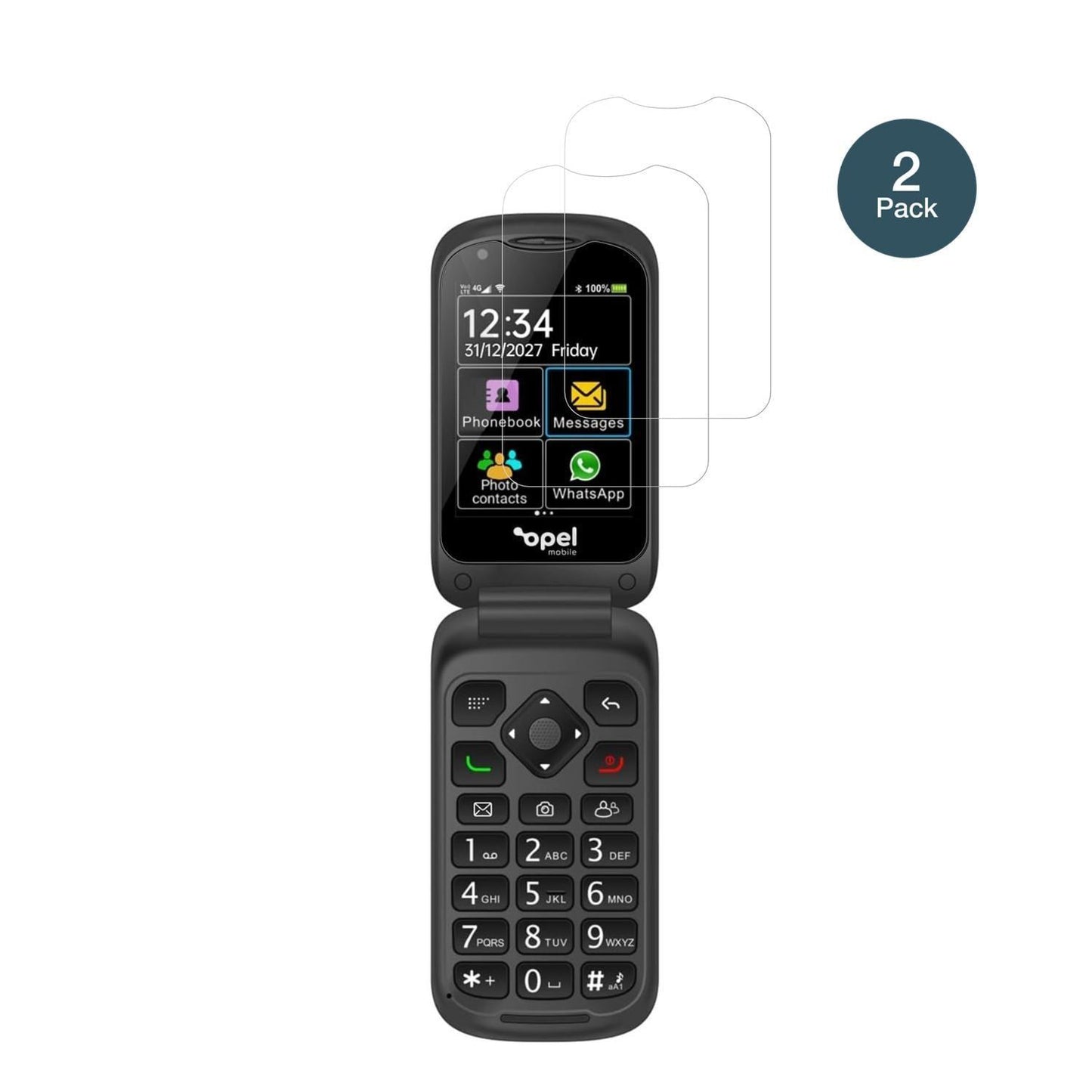 2x 9H Schutzfolie für Opel Mobile TouchFlip Panzer (2)