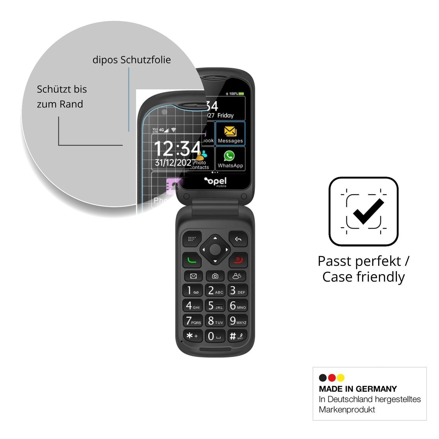 2x 9H Schutzfolie für Opel Mobile TouchFlip Panzer (6)