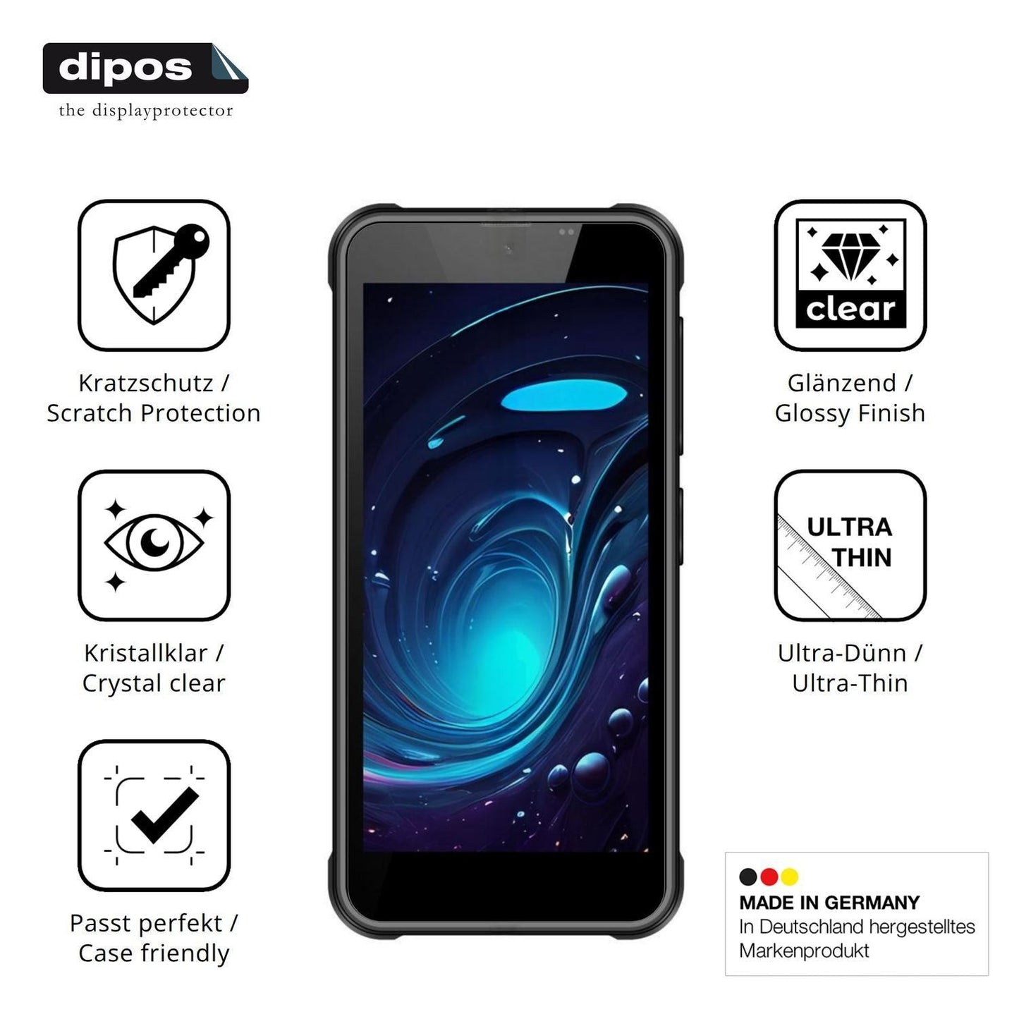 4x Schutzfolie klar für iGET T mini Display-Schutz (7)