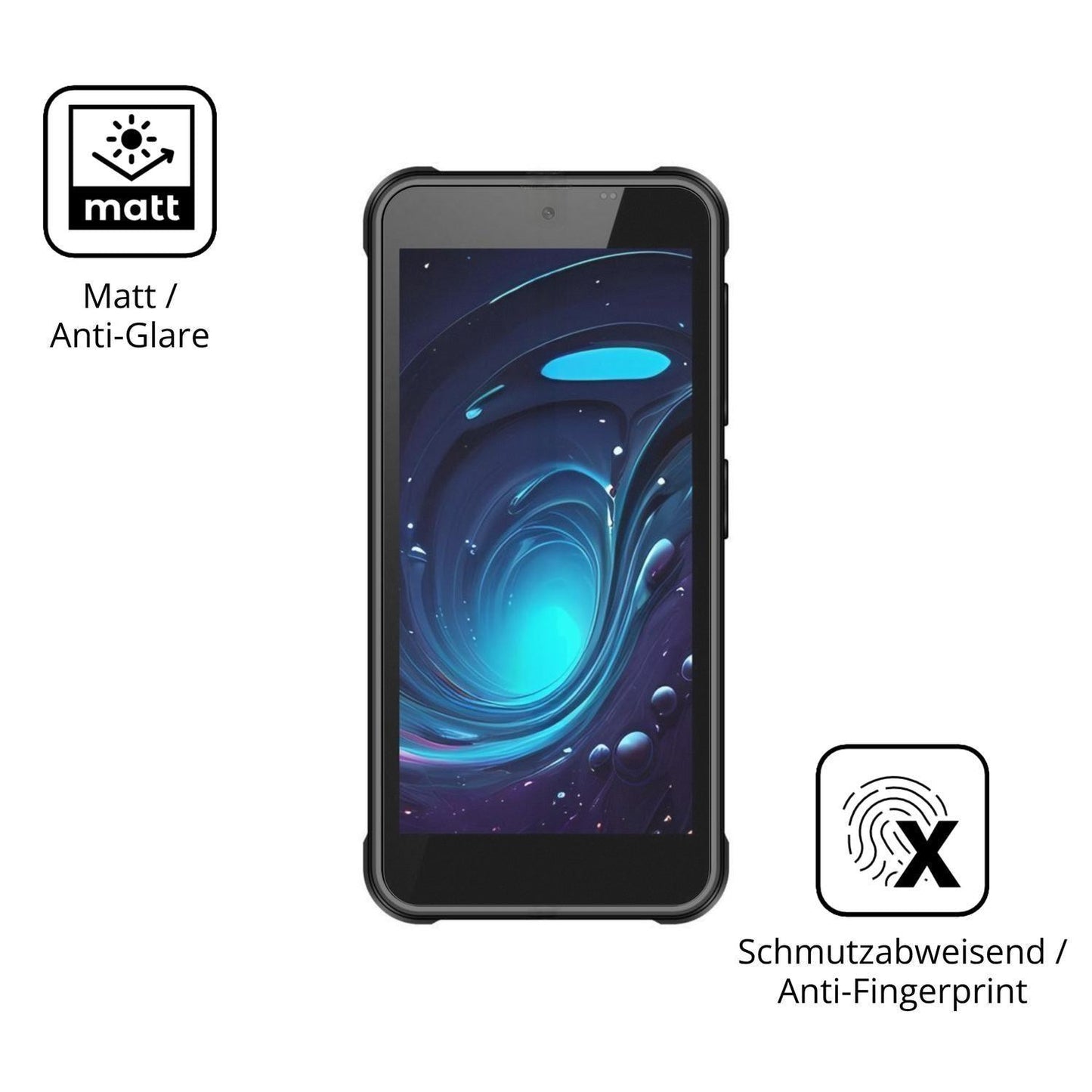 4x Schutzfolie matt für iGET T mini Display-Schutz (5)