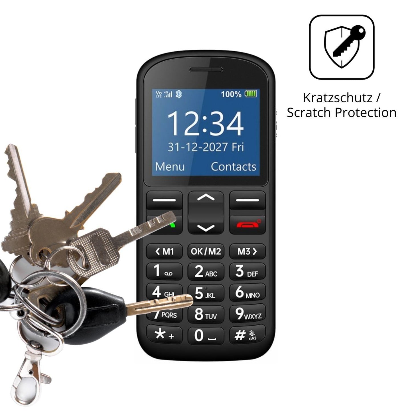 4x Schutzfolie matt für Opel Mobile Big Button M D (4)