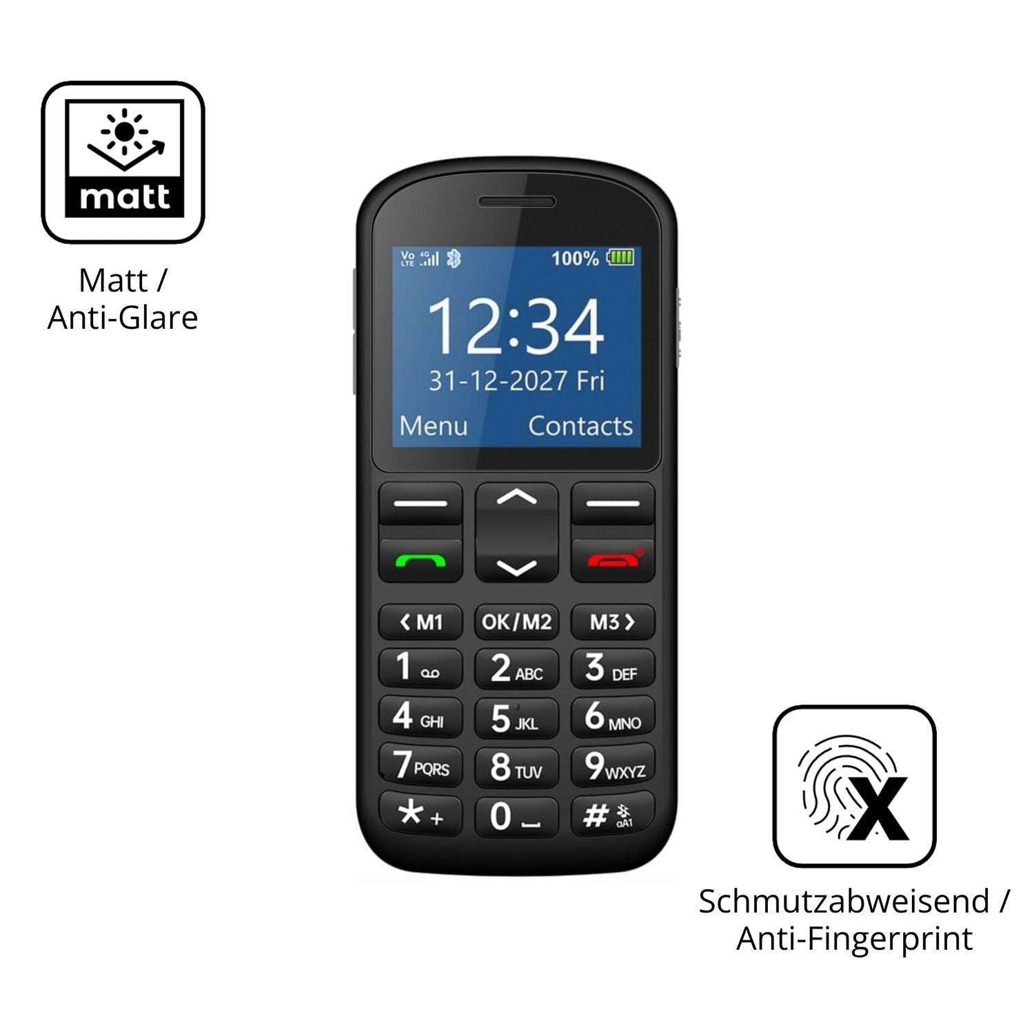 4x Schutzfolie matt für Opel Mobile Big Button M D (5)