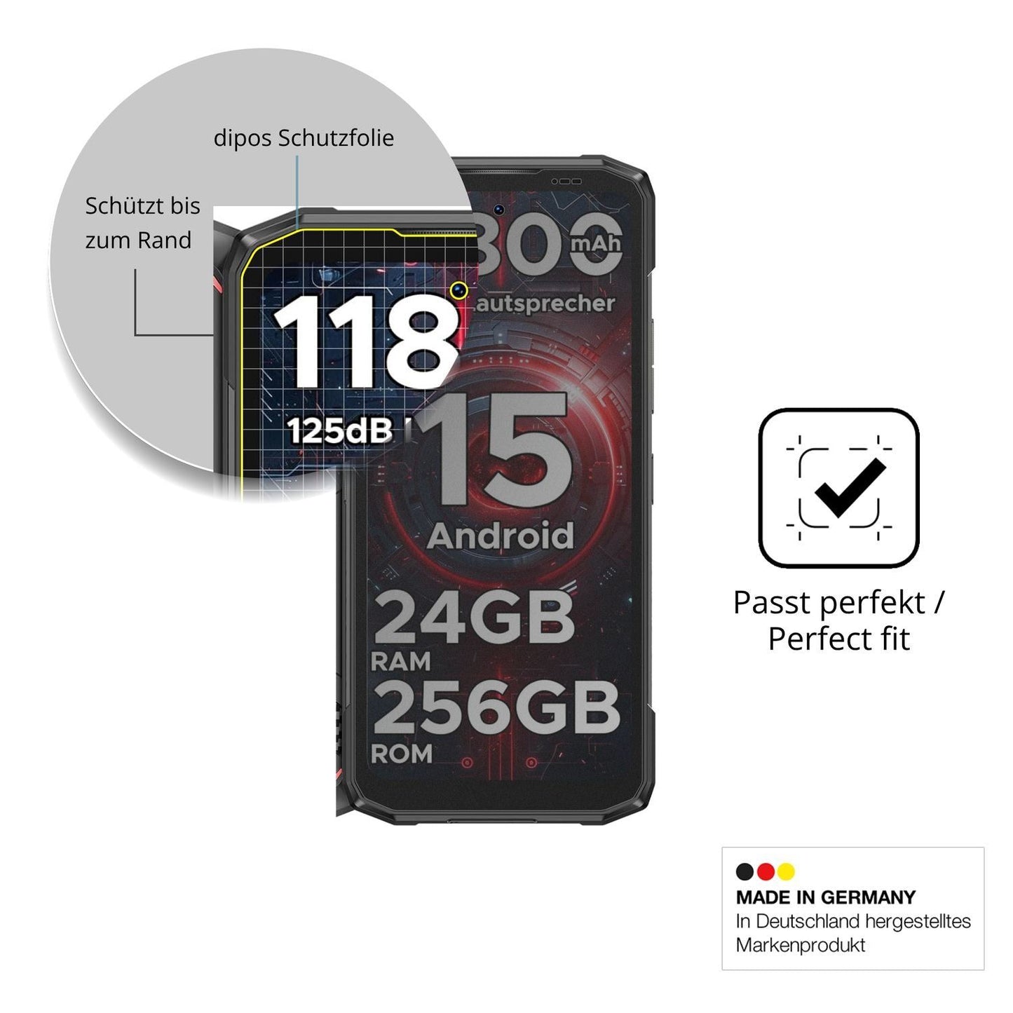 Blickschutzfolie für DOOGEE Blade 20 Pro matt Schu (4)