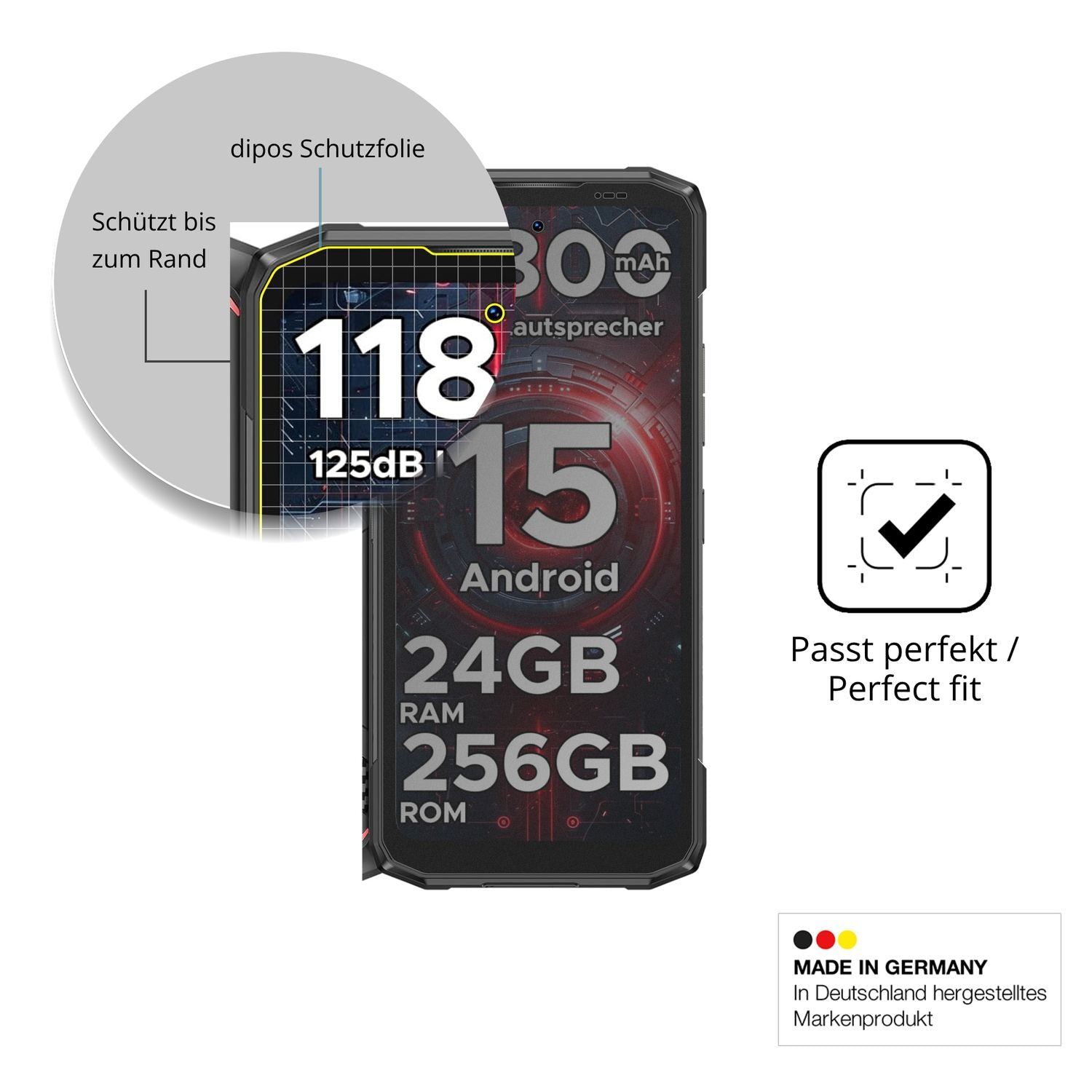 Blickschutzfolie für DOOGEE Blade 20 Pro matt Schu (4)