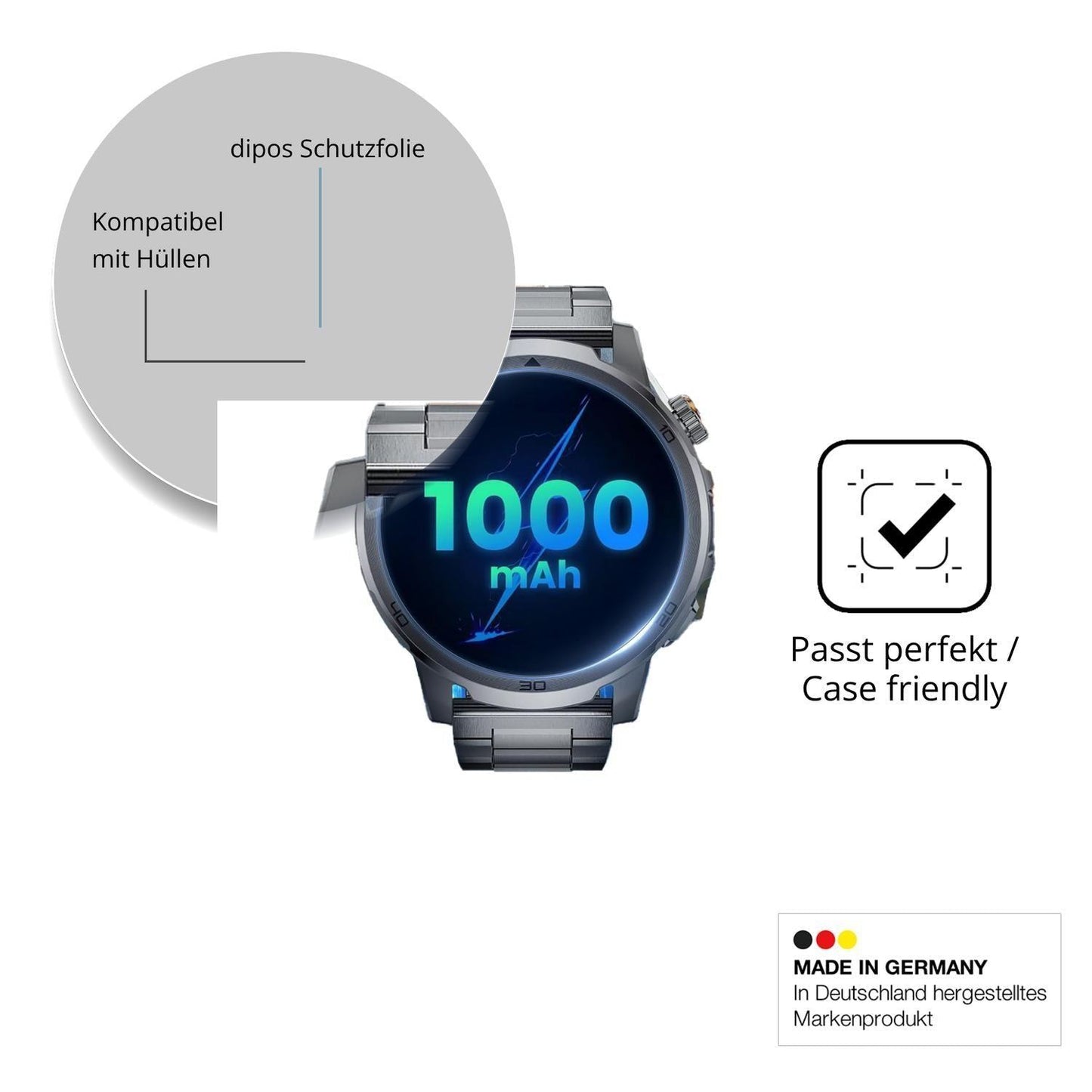6x Schutzfolie klar für CHOOSETIME EF19 Display-Sc (6)