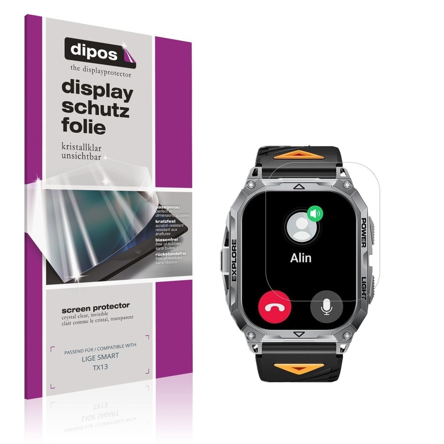 6x Schutzfolie klar für LIGE SMART TX13 Display-Sc (1)