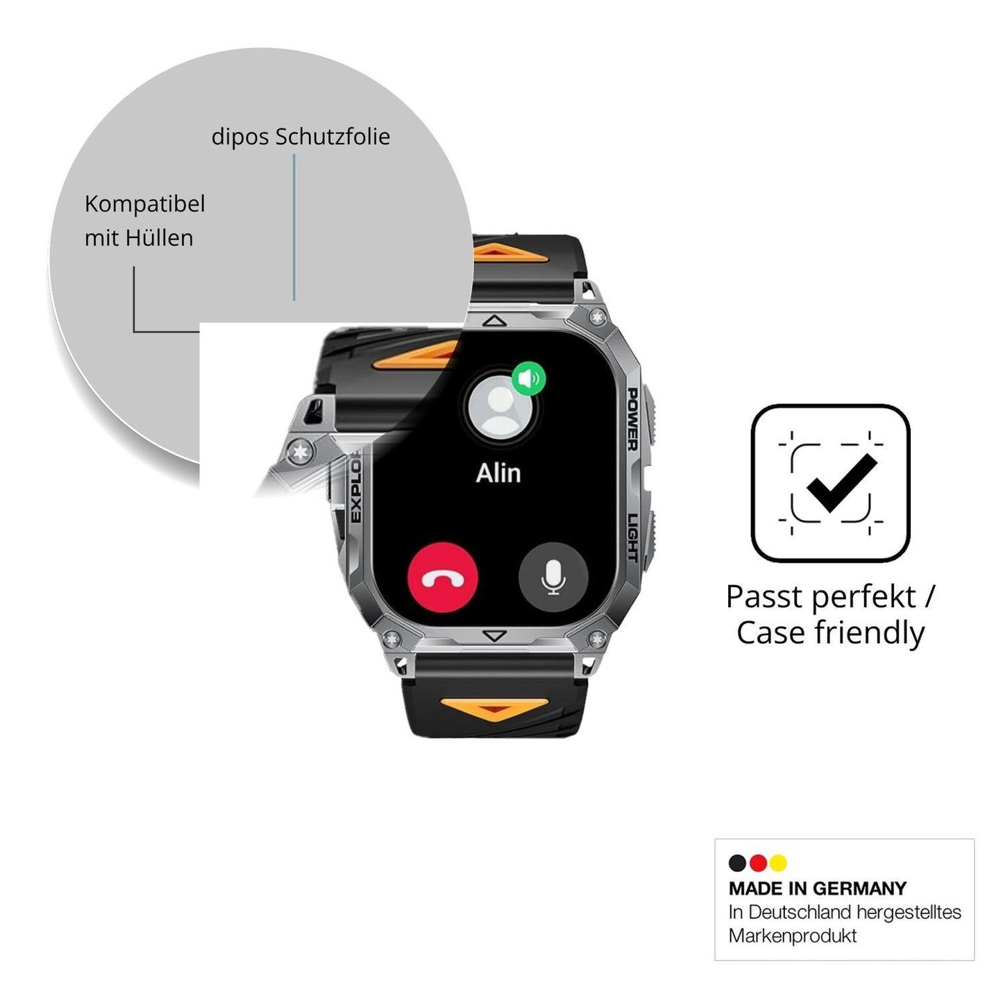 6x Schutzfolie klar für LIGE SMART TX13 Display-Sc (6)