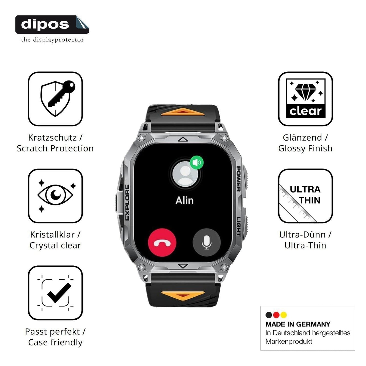6x Schutzfolie klar für LIGE SMART TX13 Display-Sc (7)