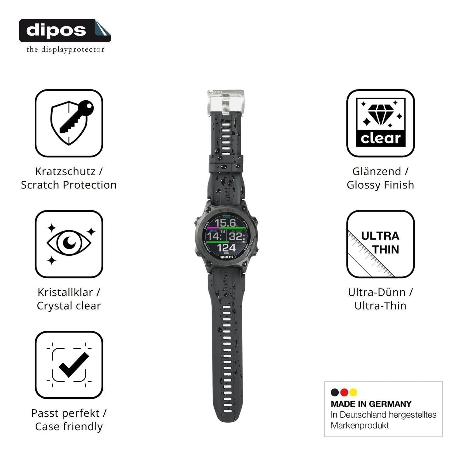 6x Schutzfolie klar für Mares Sirius Display-Schut (7)