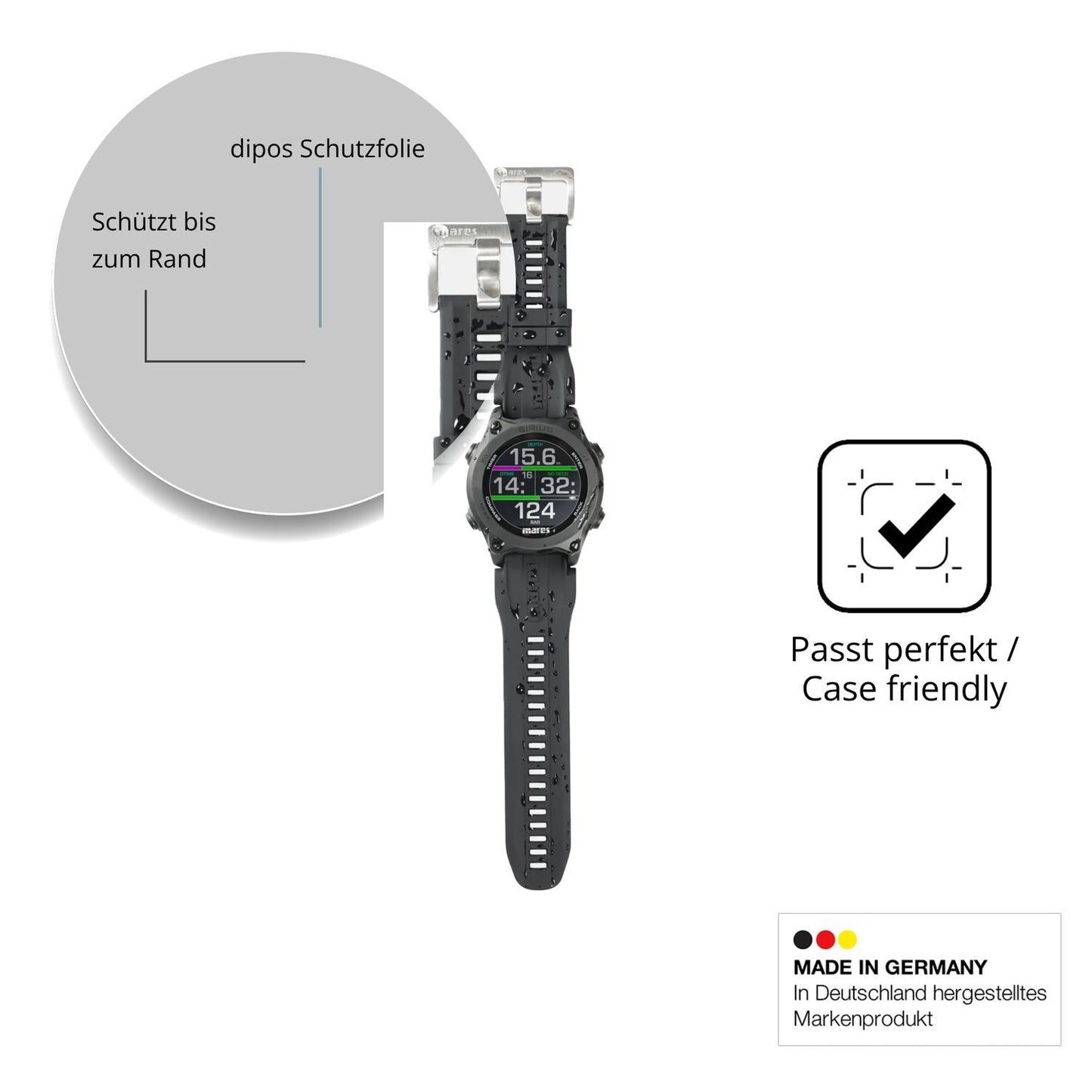 2x 9H Schutzfolie für Mares Sirius Panzerfolie (6)