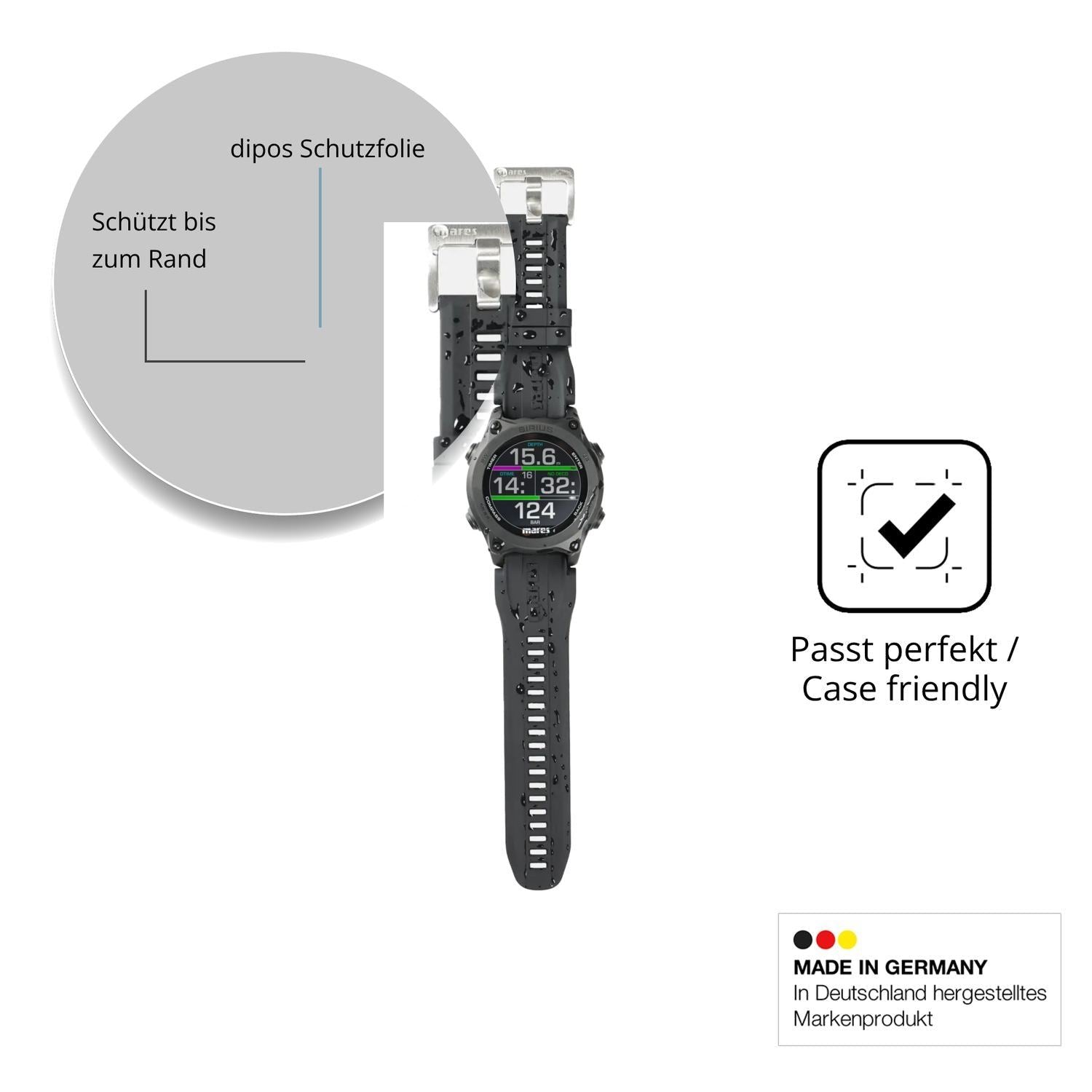 2x 9H Schutzfolie für Mares Sirius Panzerfolie (6)