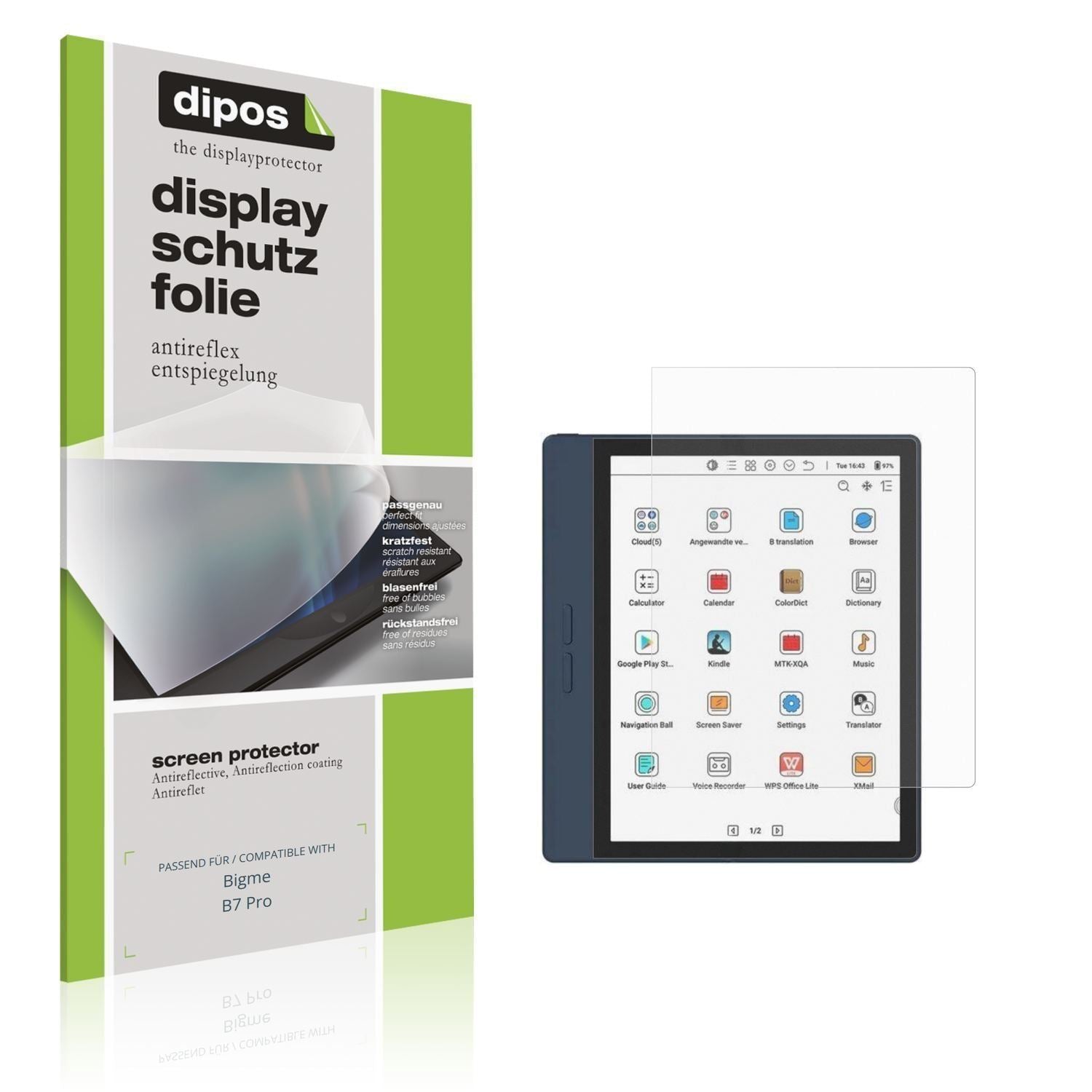 2x Schutzfolie matt für Bigme B7 Pro Display-Schut (1)