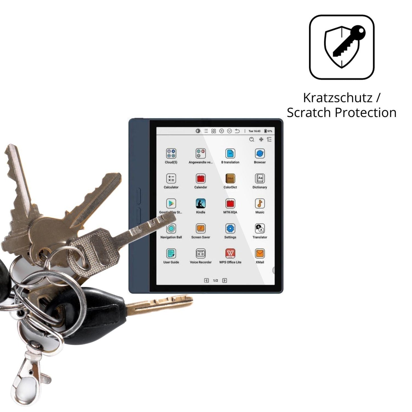 2x Schutzfolie klar für Bigme B7 Display-Schutzfol (4)