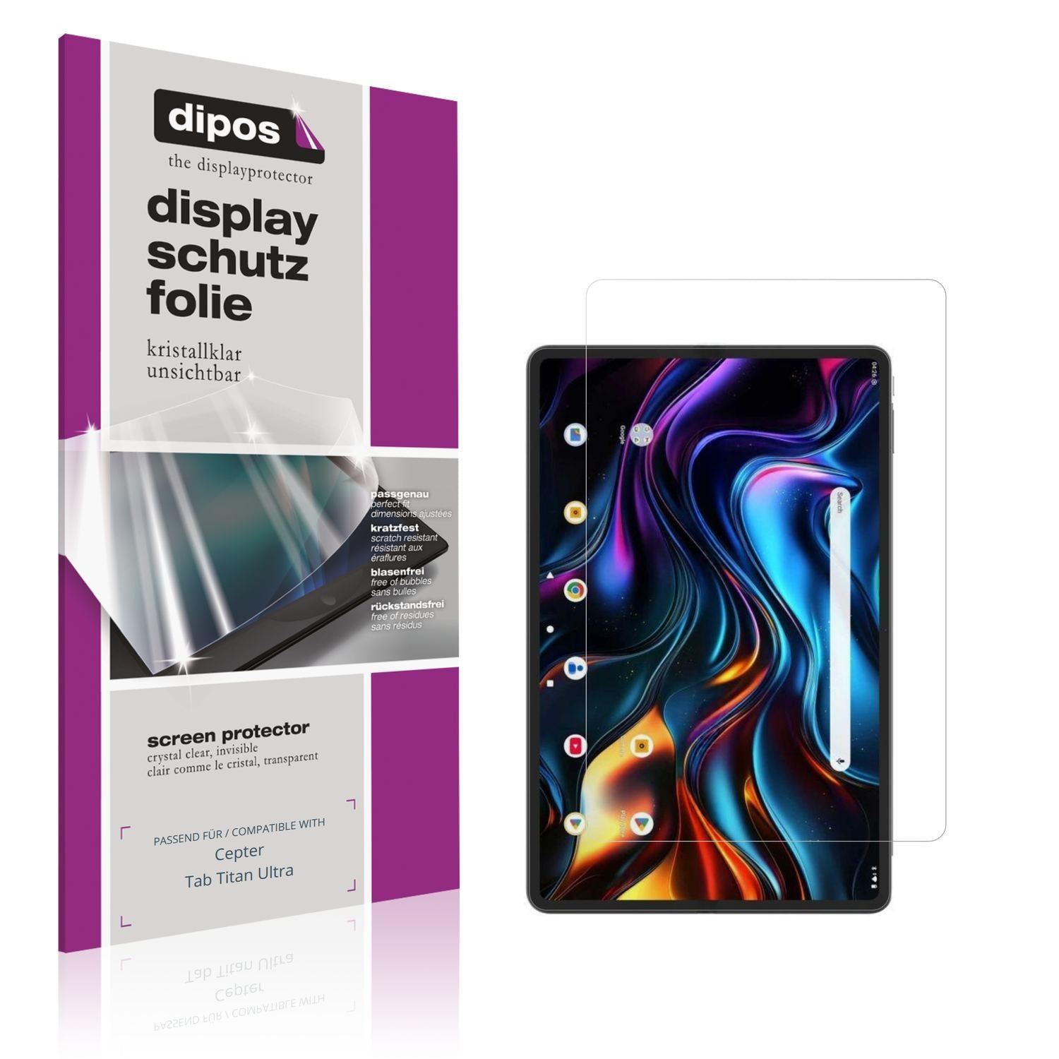 2x Schutzfolie klar für Cepter Tab Titan Ultra Dis (1)
