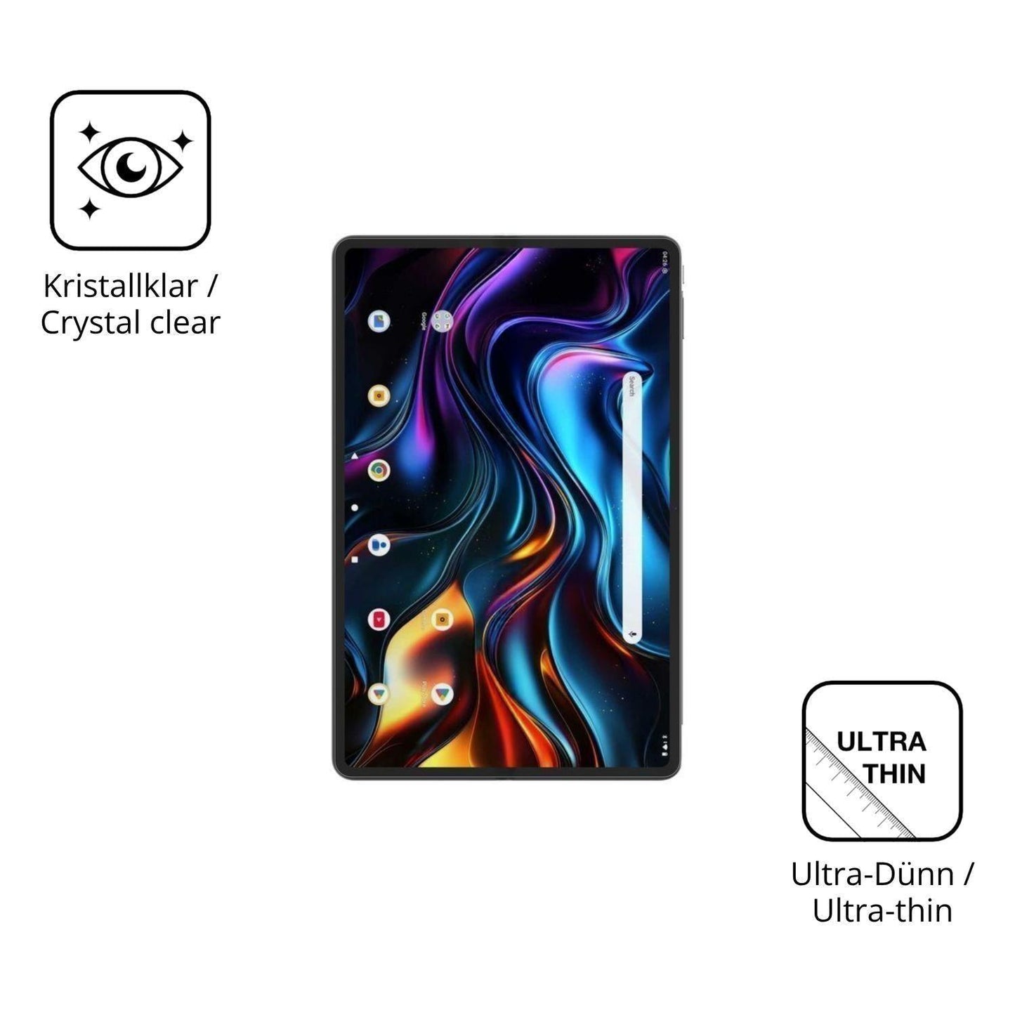 2x Schutzfolie klar für Cepter Tab Titan Ultra Dis (5)