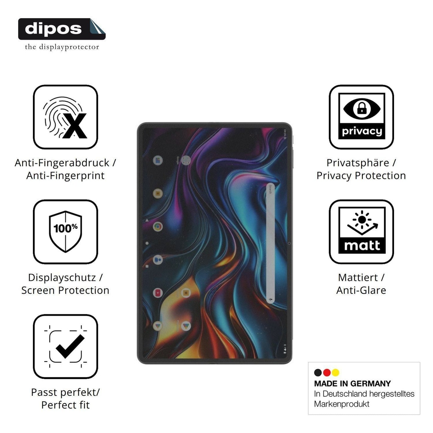 Blickschutzfolie für Cepter Tab Titan Ultra matt S (5)