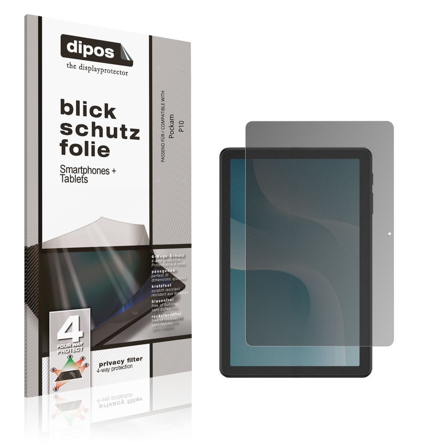 Blickschutzfolie für Pockam P10 matt Schutzfolie P (1)