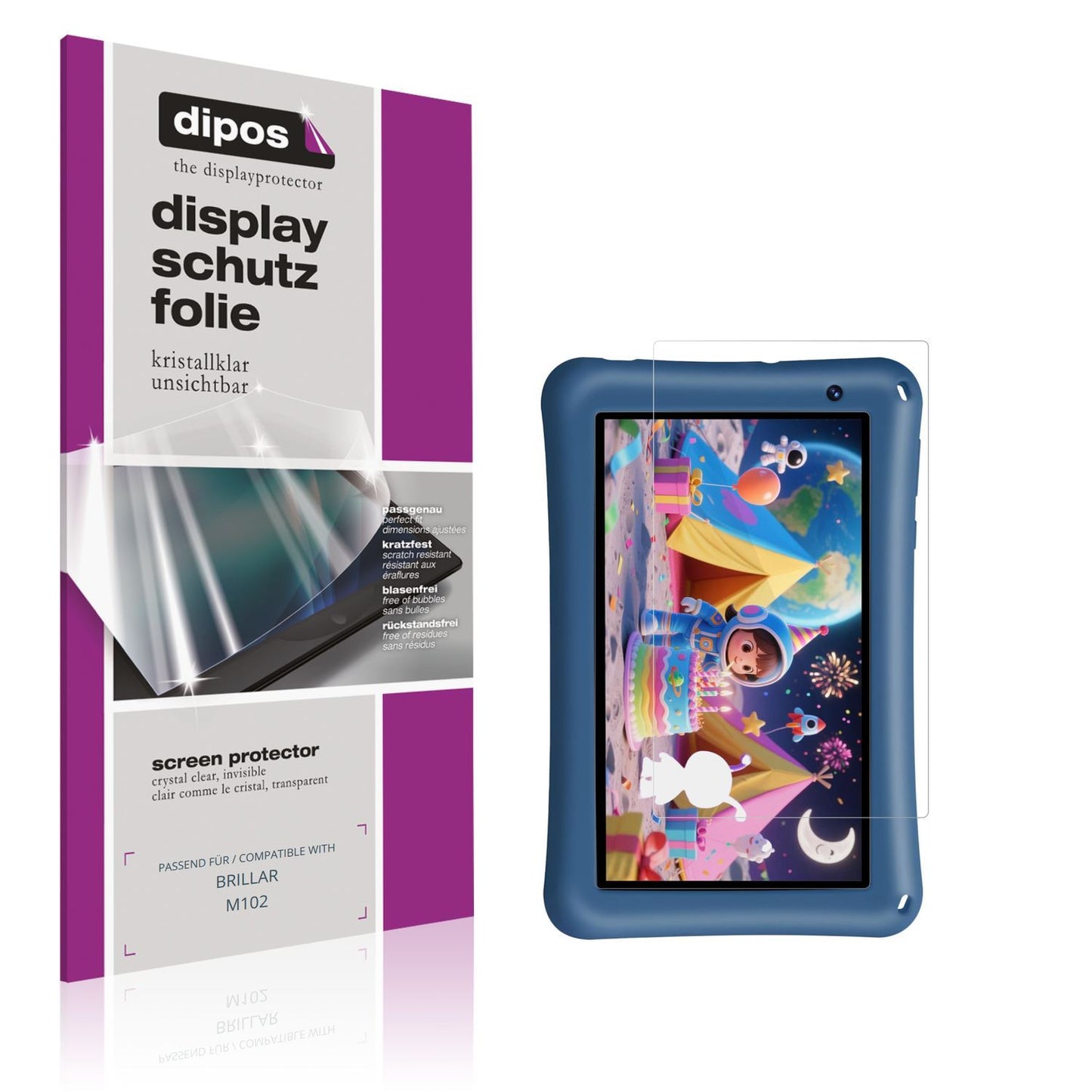 2x Schutzfolie klar für BRILLAR M102 Display-Schut (1)