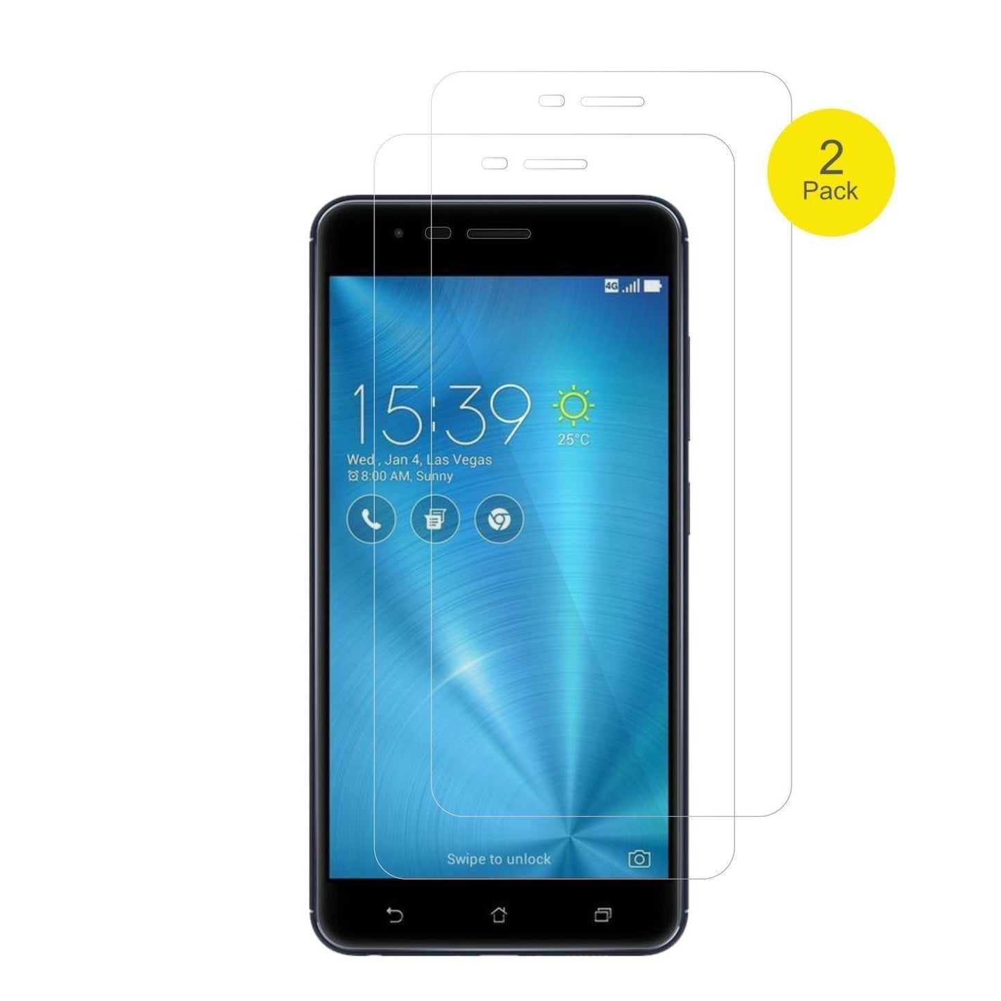 2x 3D Full Cover Schutzfolie für Asus ZenFone 3 Zo (2)