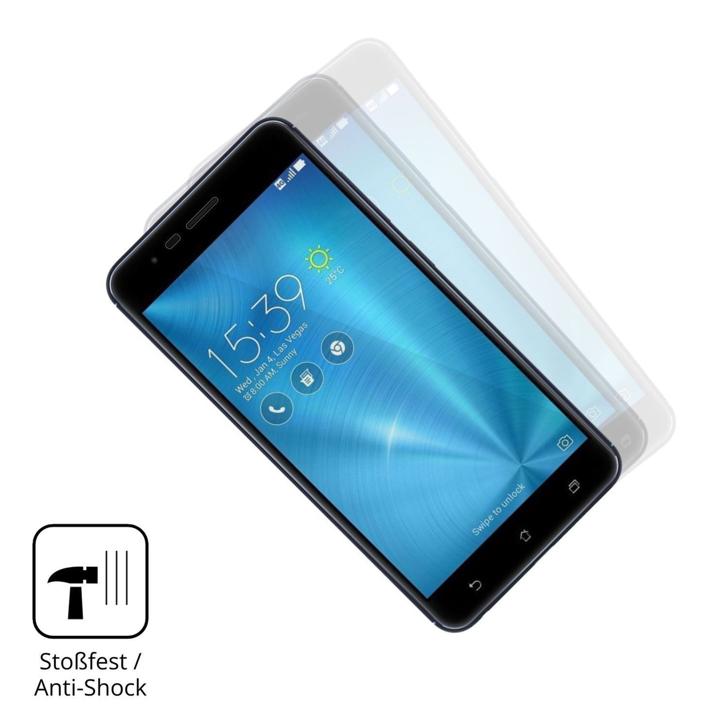 2x 3D Full Cover Schutzfolie für Asus ZenFone 3 Zo (4)