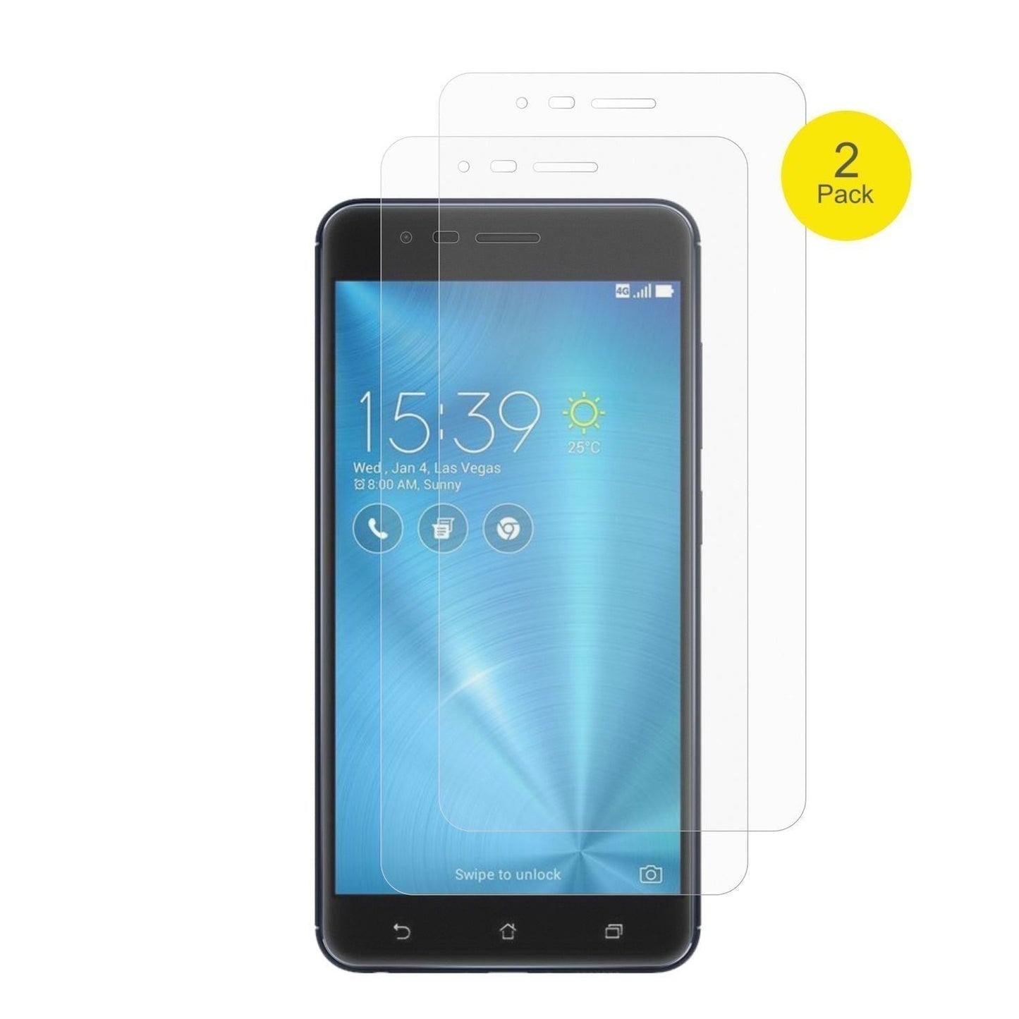 2x Full Cover Schutzfolie matt für Asus ZenFone 3  (2)