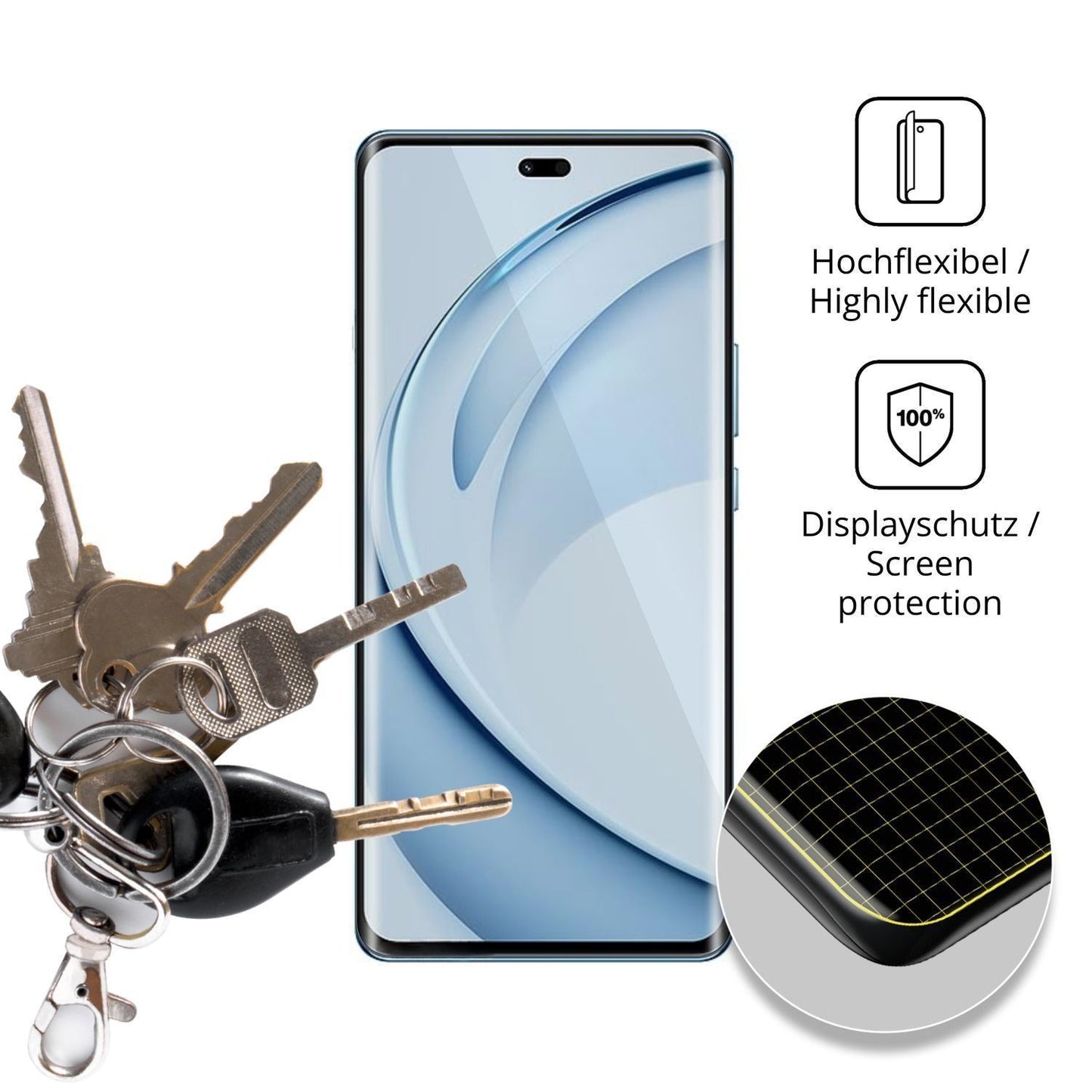 2x 3D Full Cover Schutzfolie für Huawei Enjoy 70X  (3)