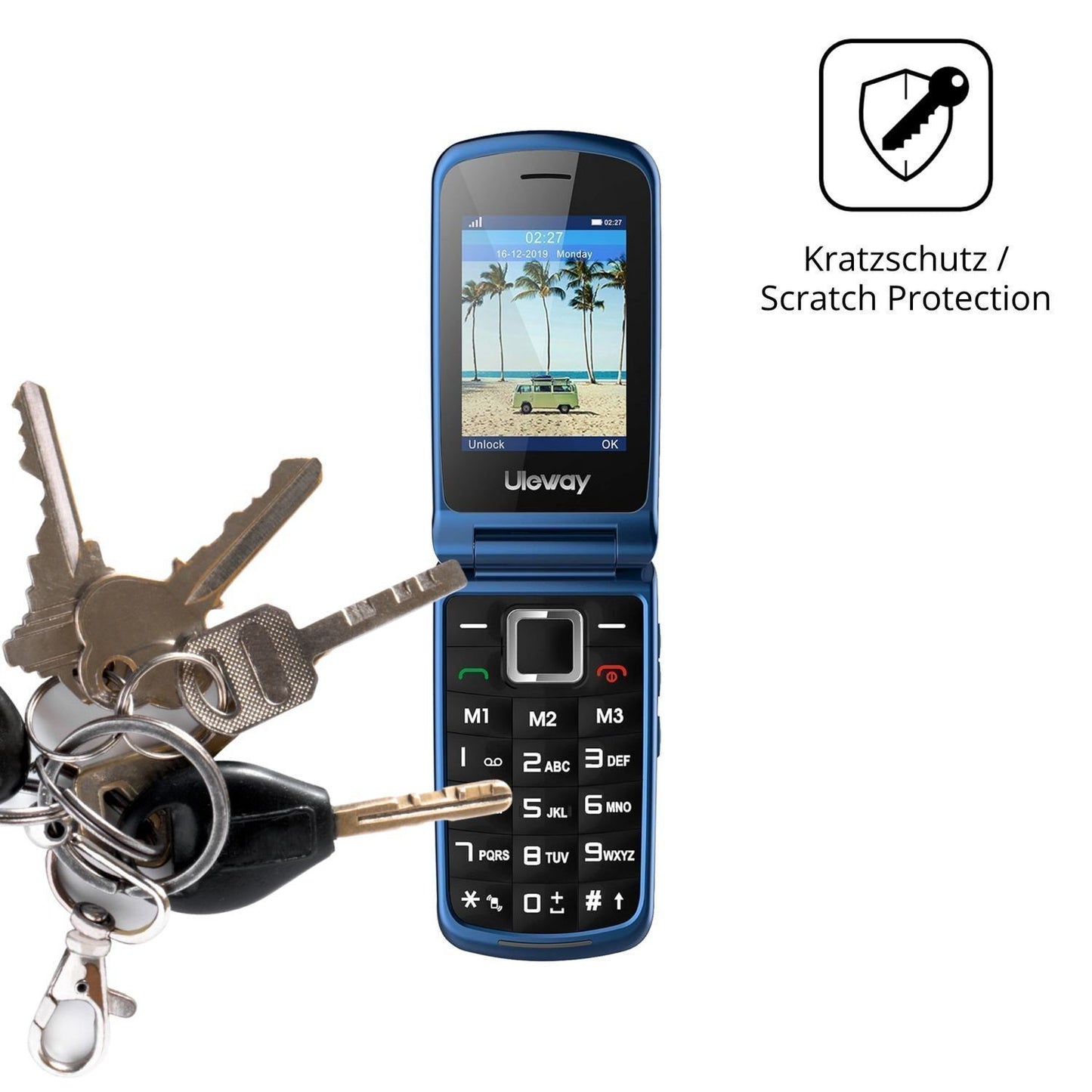 4x Schutzfolie klar für Ufferson G380D Display-Sch (4)