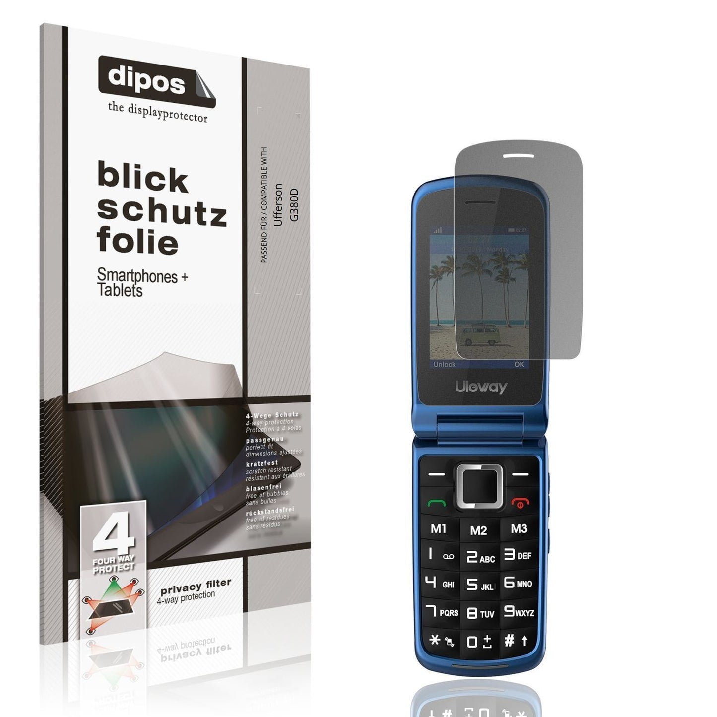 Blickschutzfolie für Ufferson G380D matt Schutzfol (1)