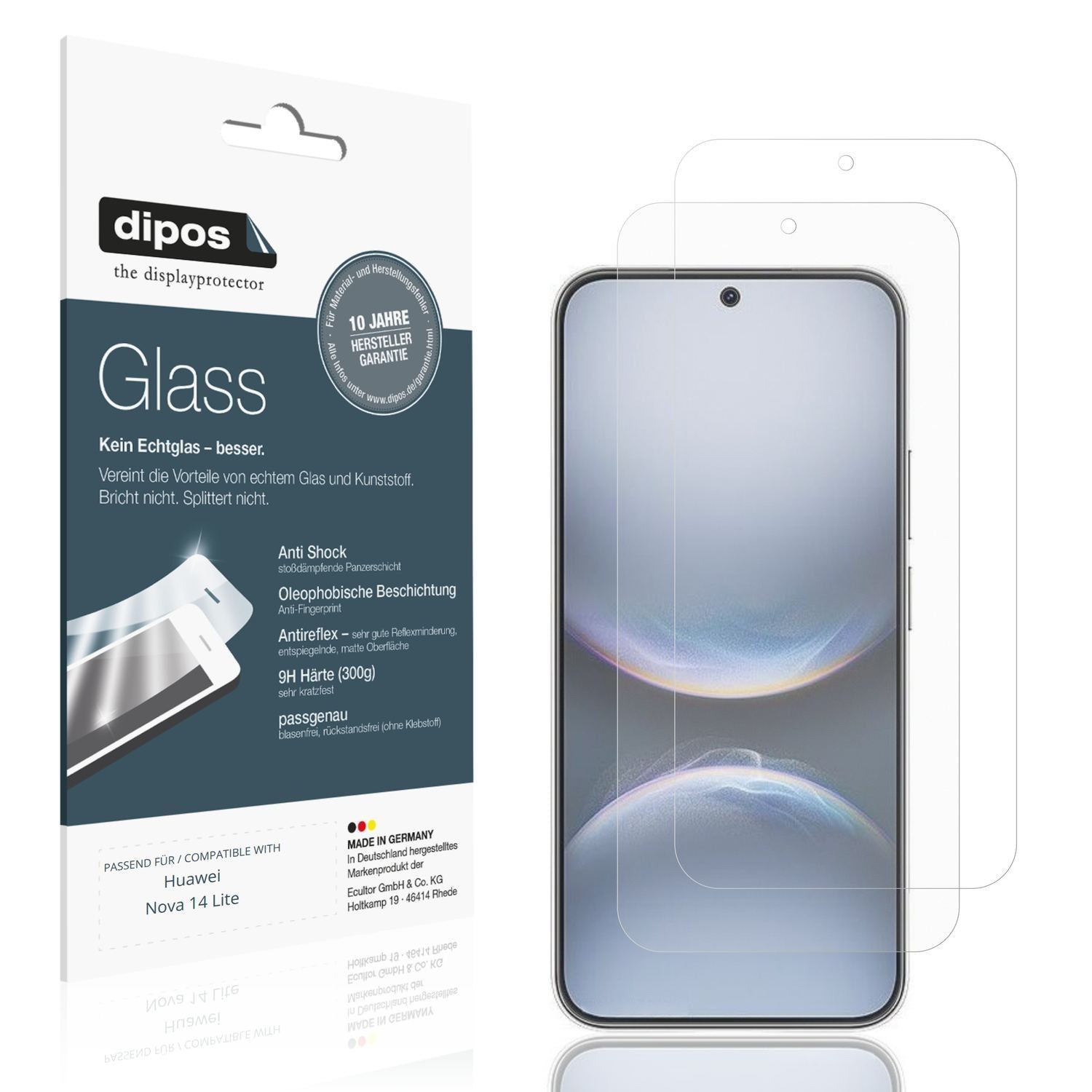 2x 9H Schutzfolie matt für Huawei Nova 14 Lite Pan (1)
