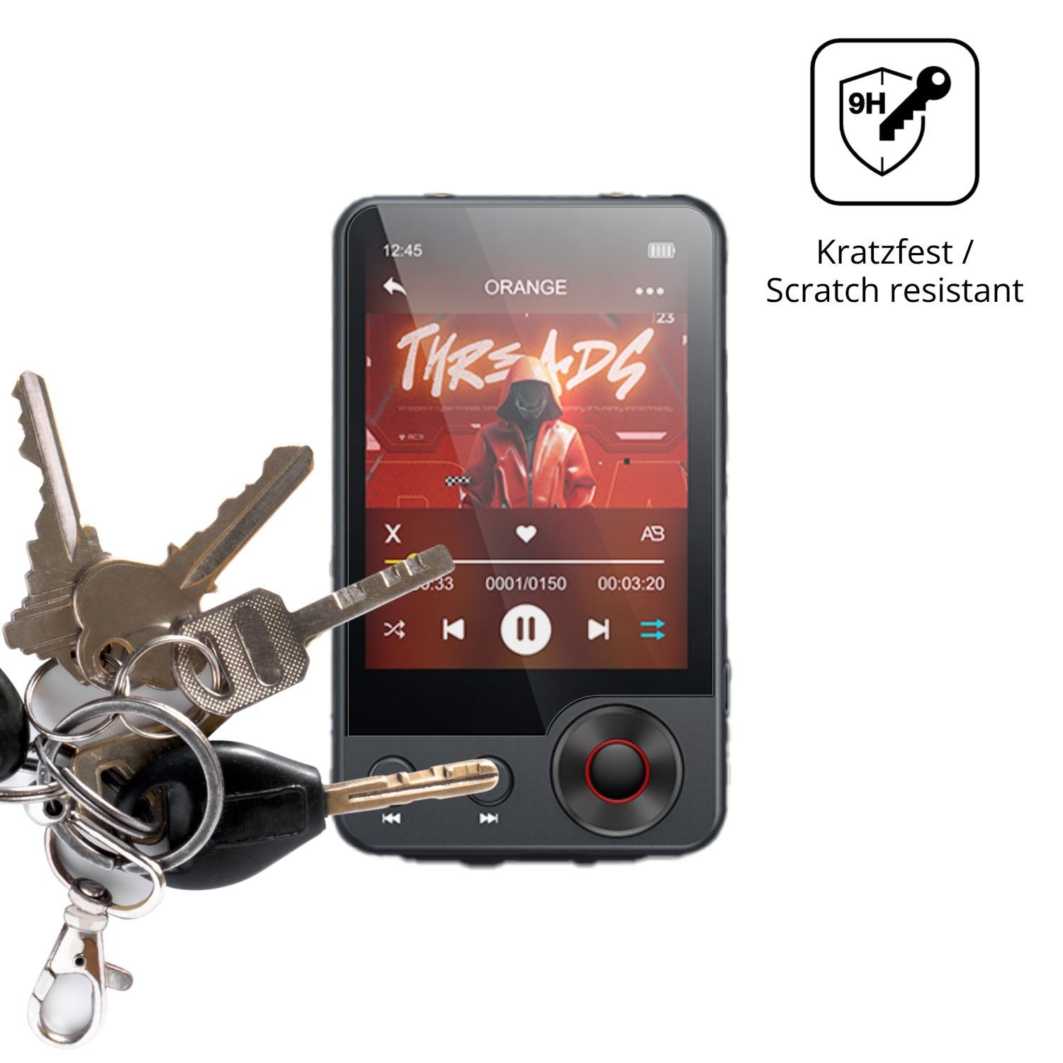 2x 9H Schutzfolie für Oilsky A55 MP3-Player Panzer (3)
