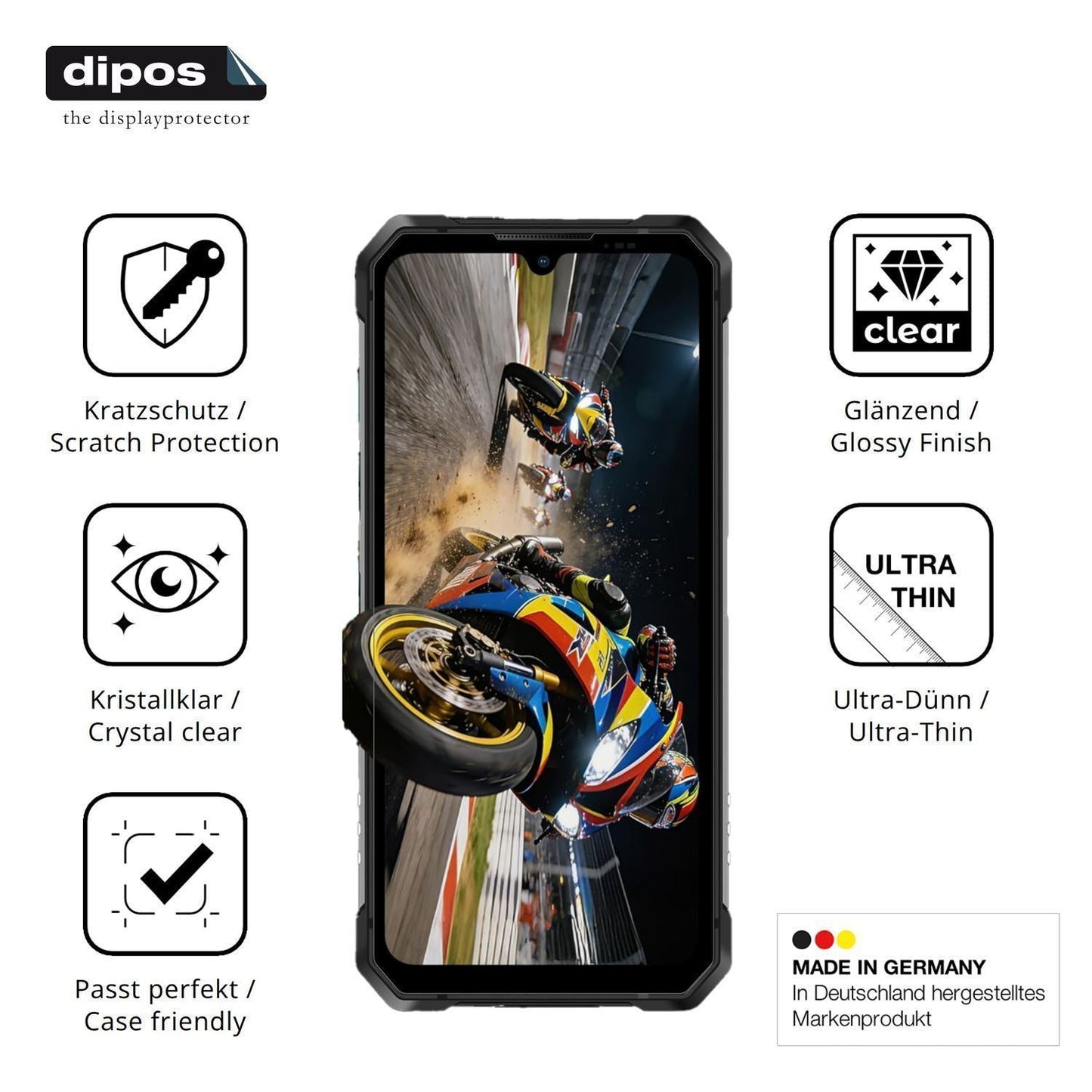 4x Schutzfolie klar für LAGENIO Rhino 1 Pro Displa (7)