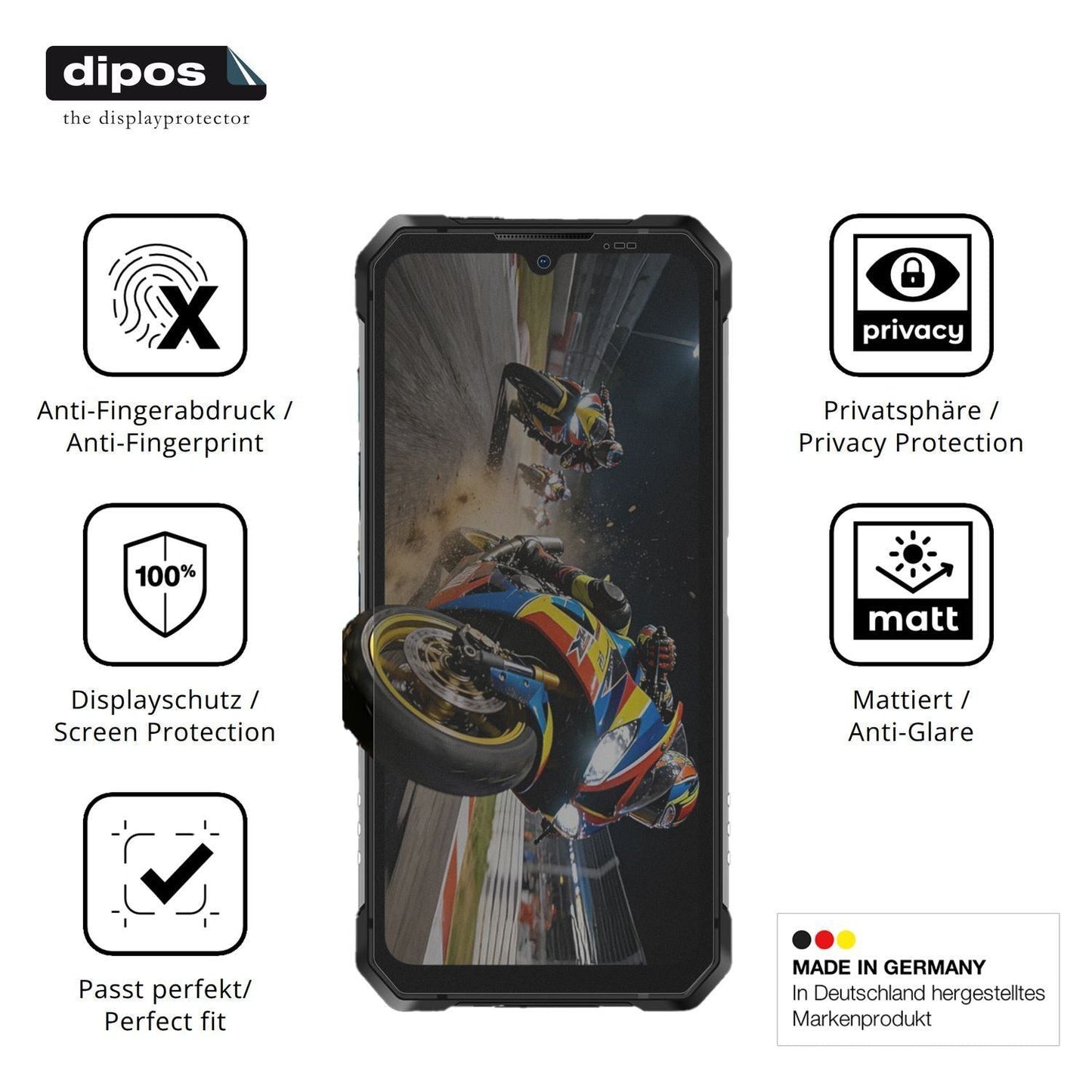Blickschutzfolie für LAGENIO Rhino 1 Pro matt Schu (5)