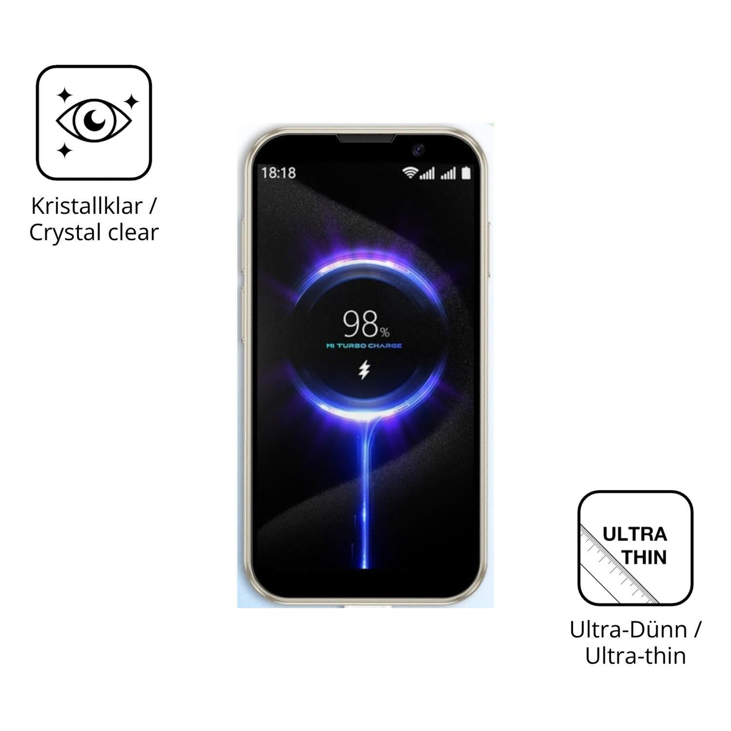 4x Schutzfolie klar für Hipipooo Mini Smartphone D (5)