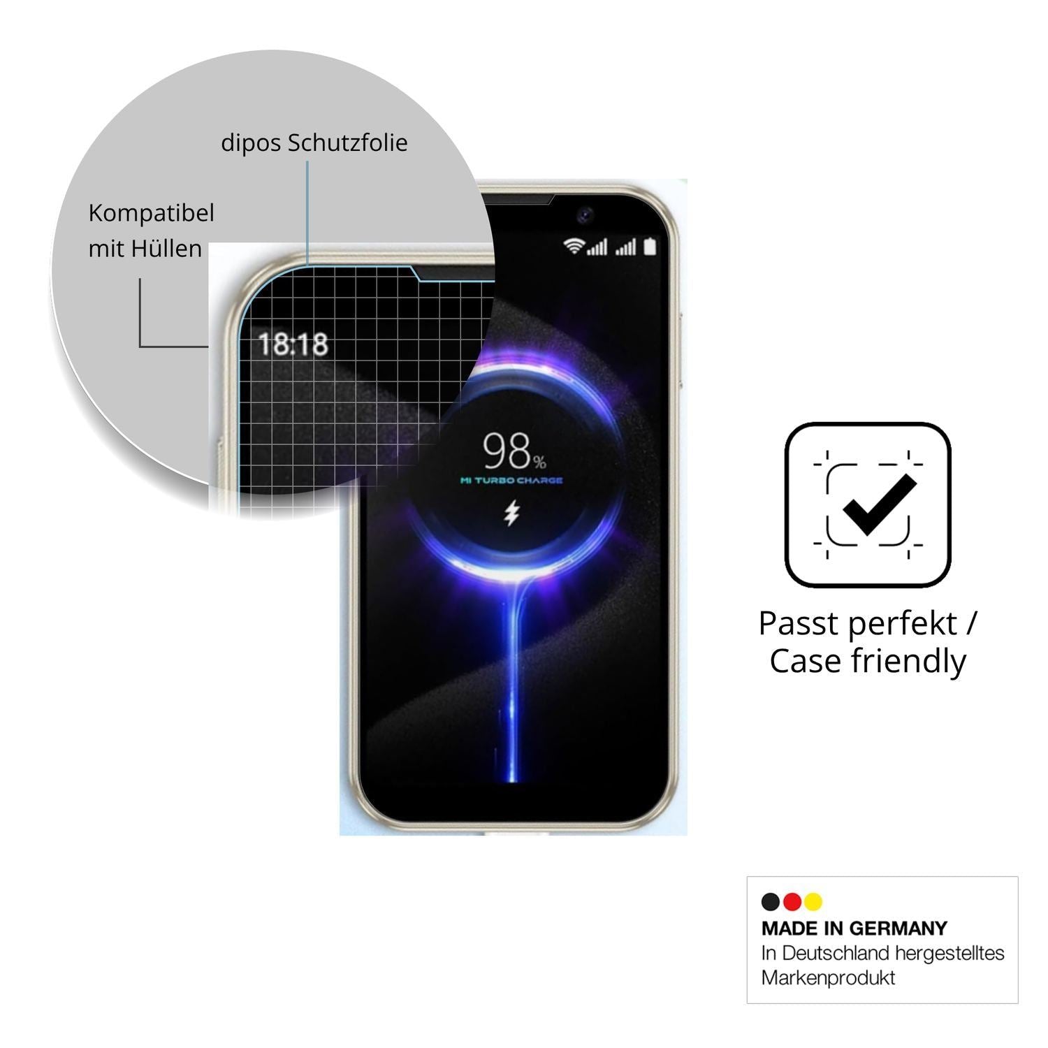 4x Schutzfolie klar für Hipipooo Mini Smartphone D (6)