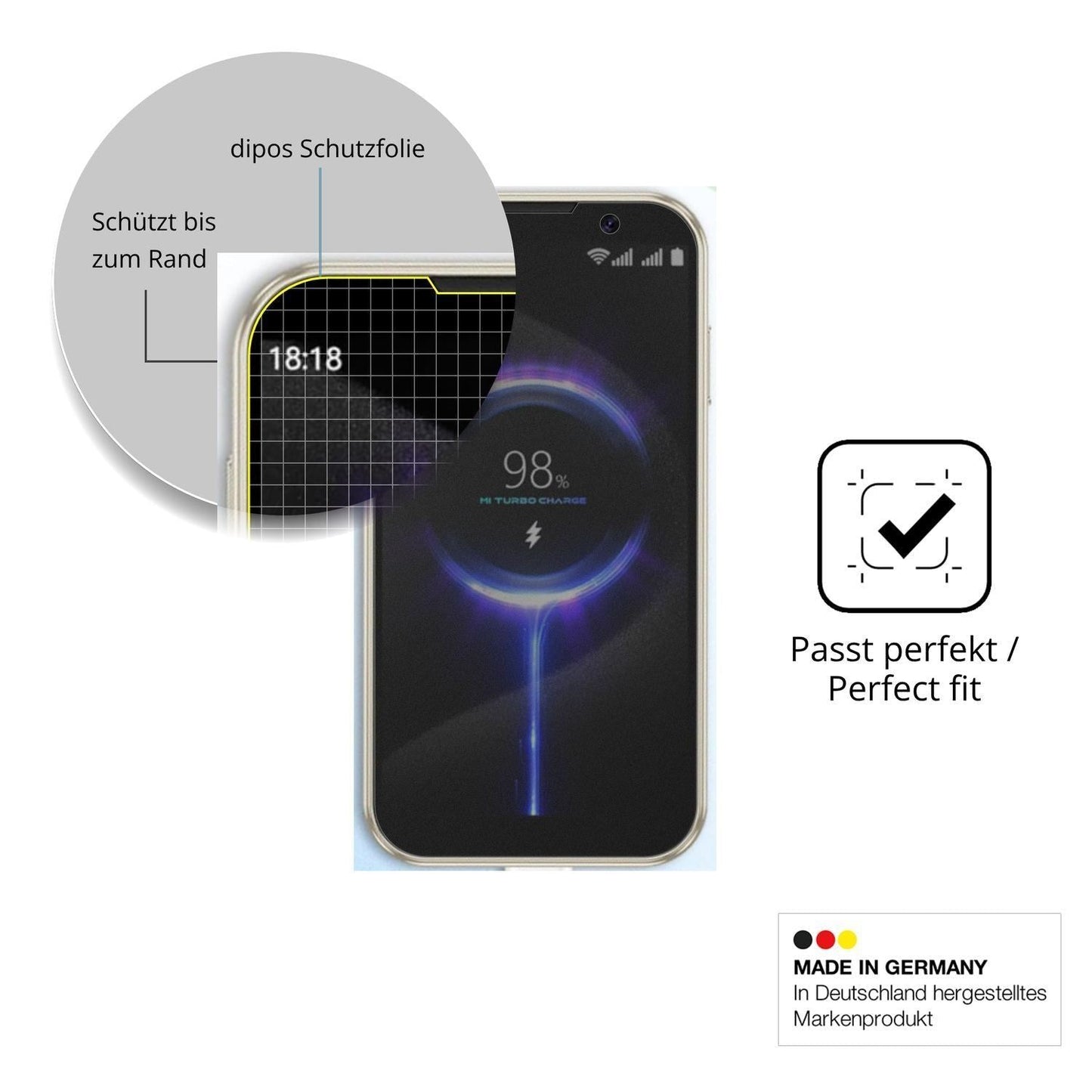 Blickschutzfolie für Hipipooo Mini Smartphone matt (4)