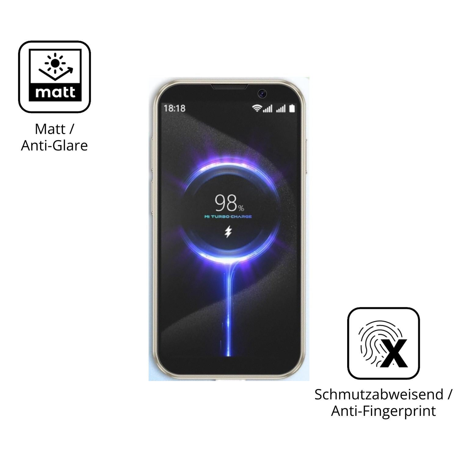 2x 9H Schutzfolie matt für Hipipooo Mini Smartphon (5)