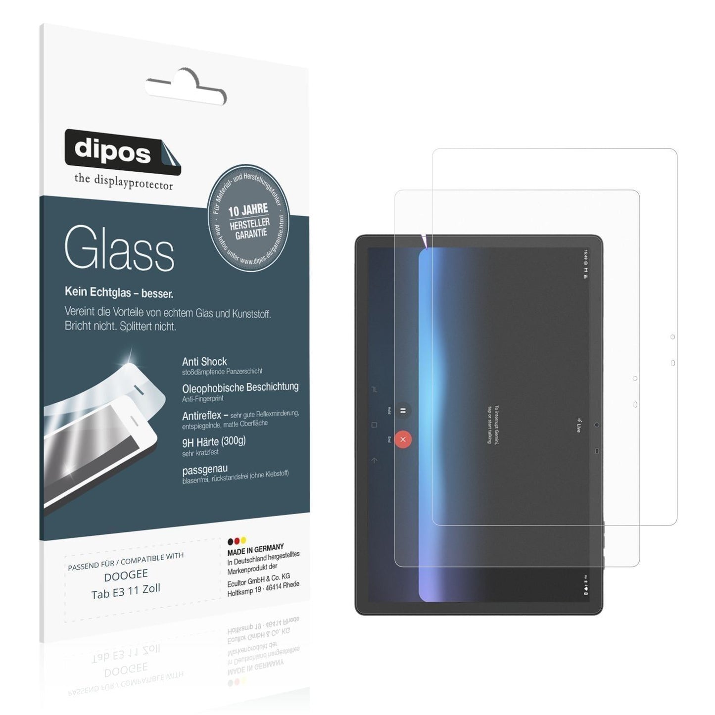 2x 9H Schutzfolie matt für DOOGEE Tab E3 11 Zoll P (1)
