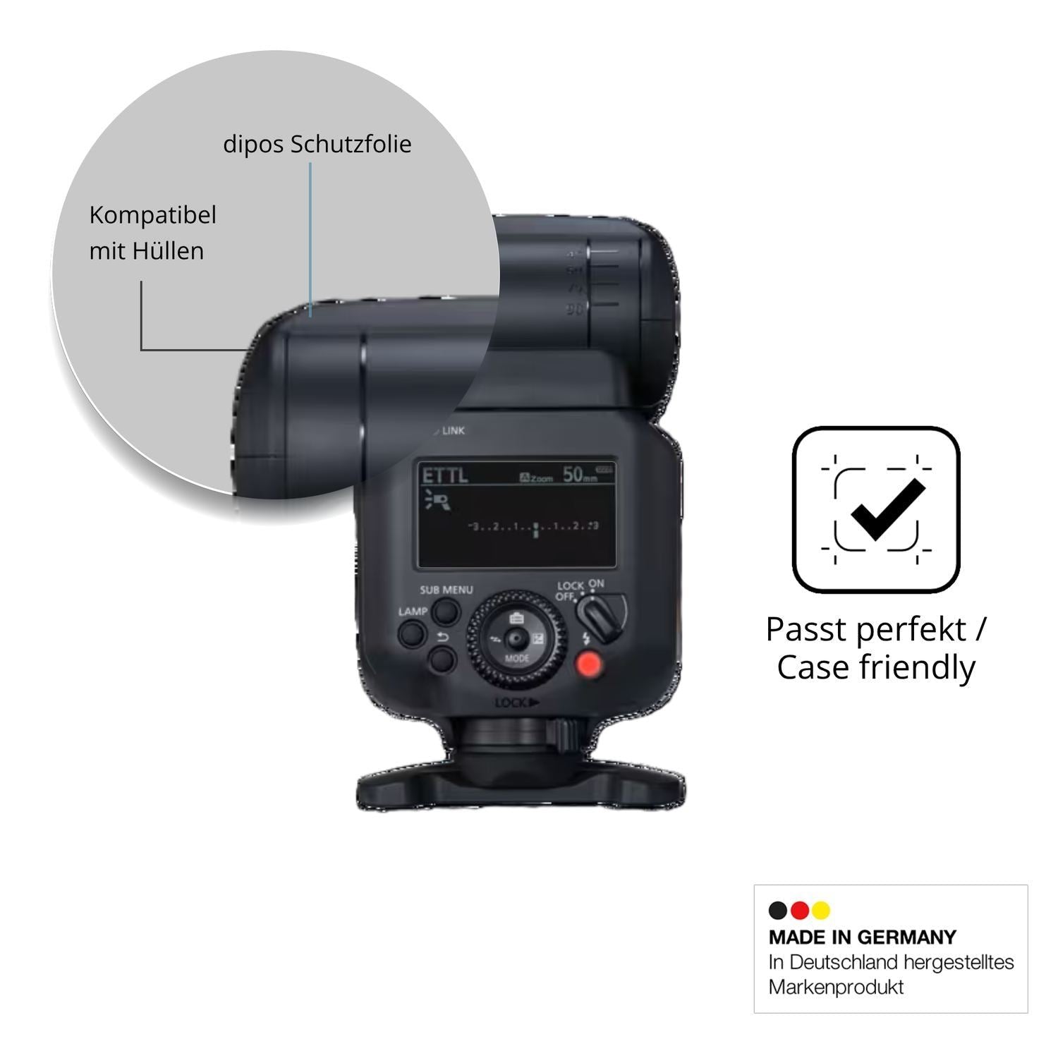 4x Schutzfolie klar für Canon Speedlite EL-5 Displ (6)