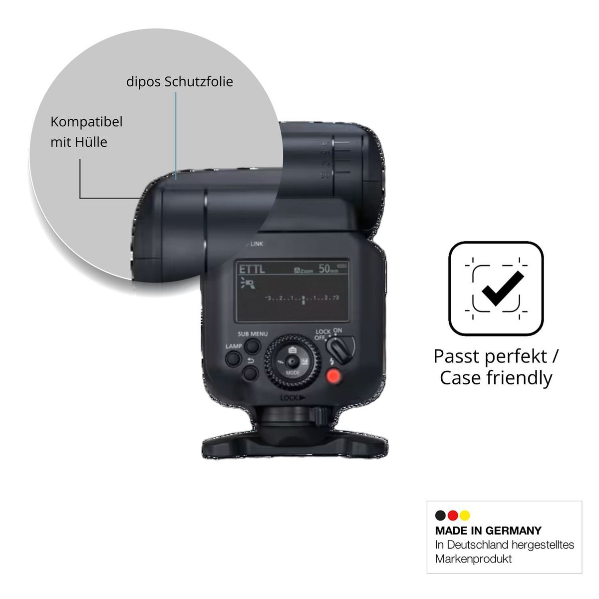 4x Schutzfolie matt für Canon Speedlite EL-5 Displ (6)
