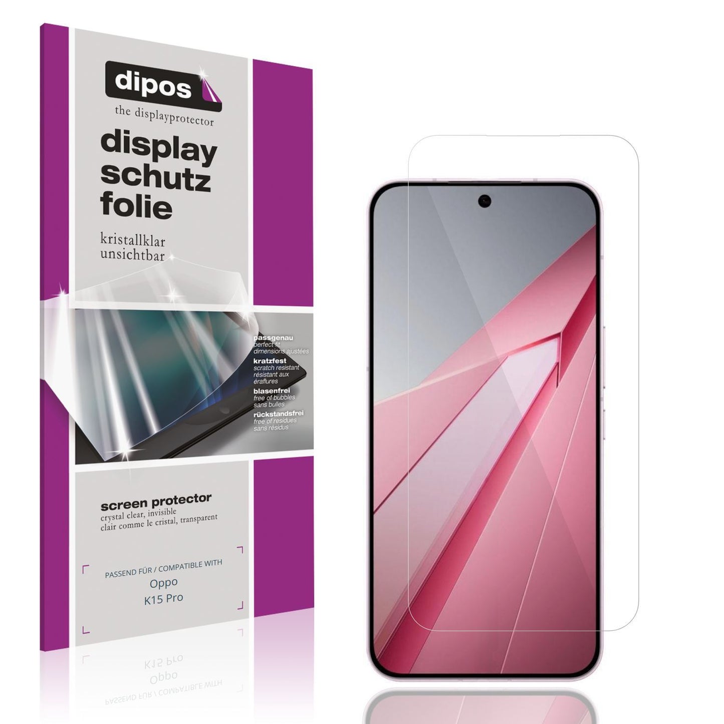 4x Schutzfolie klar für Oppo K15 Pro Display-Schut (1)