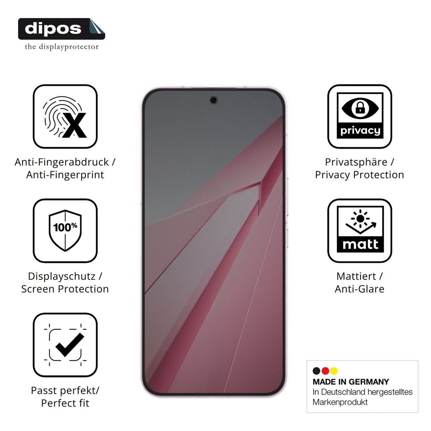 Blickschutzfolie für Oppo K15 Pro matt Schutzfolie (5)