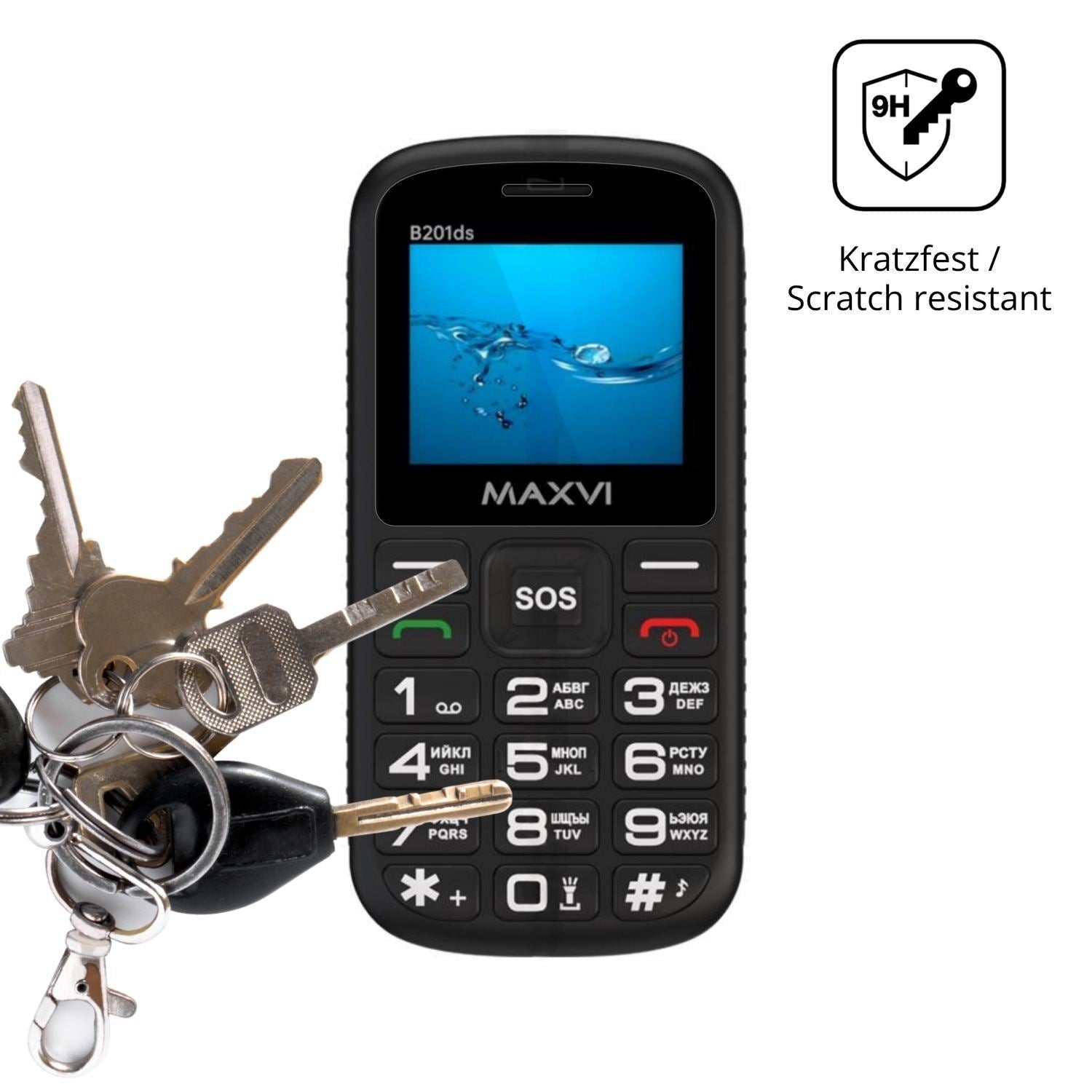 2x 9H Schutzfolie für Maxvi B201ds Panzerfolie (3)