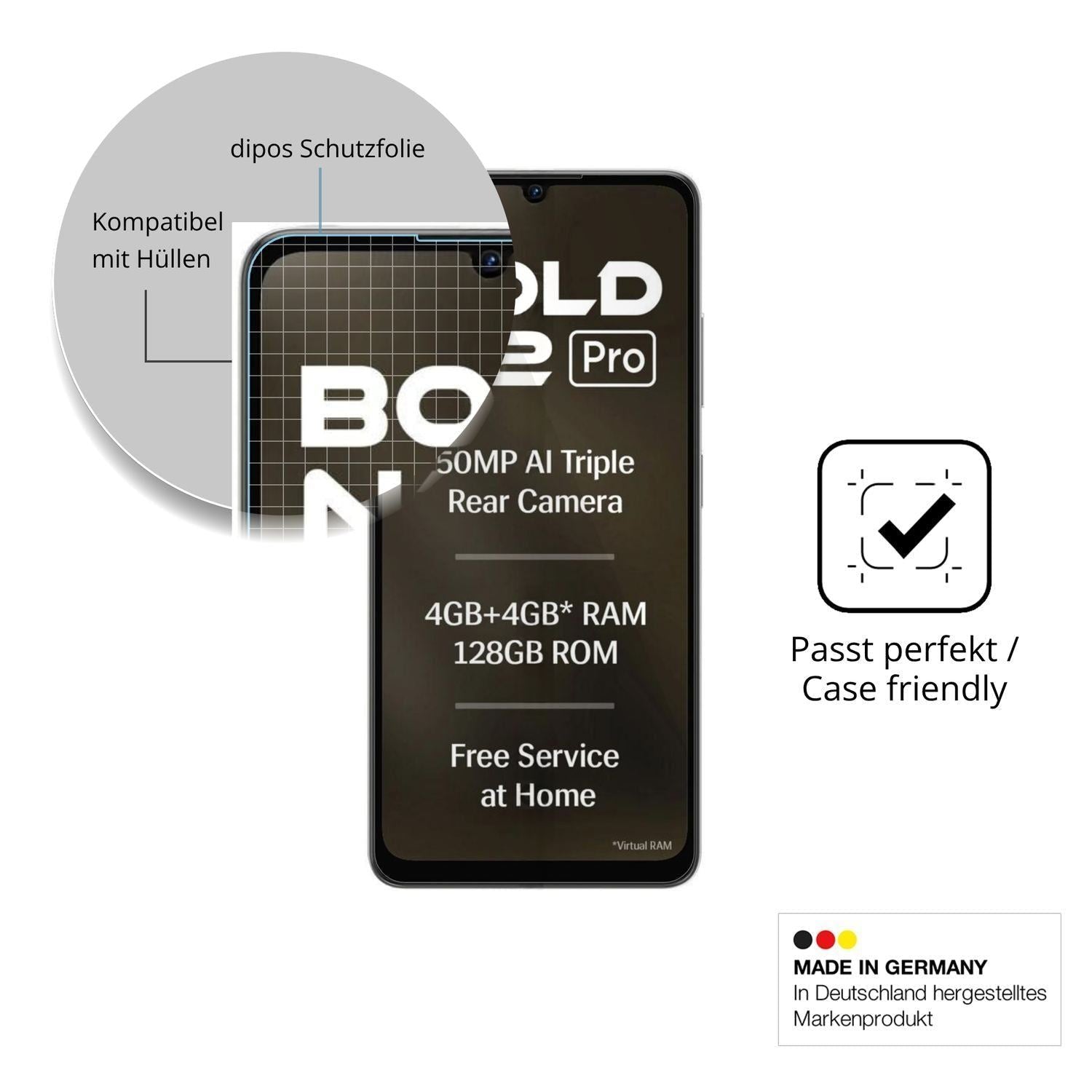 4x Schutzfolie klar für Lava Bold N2 Pro Display-S (6)